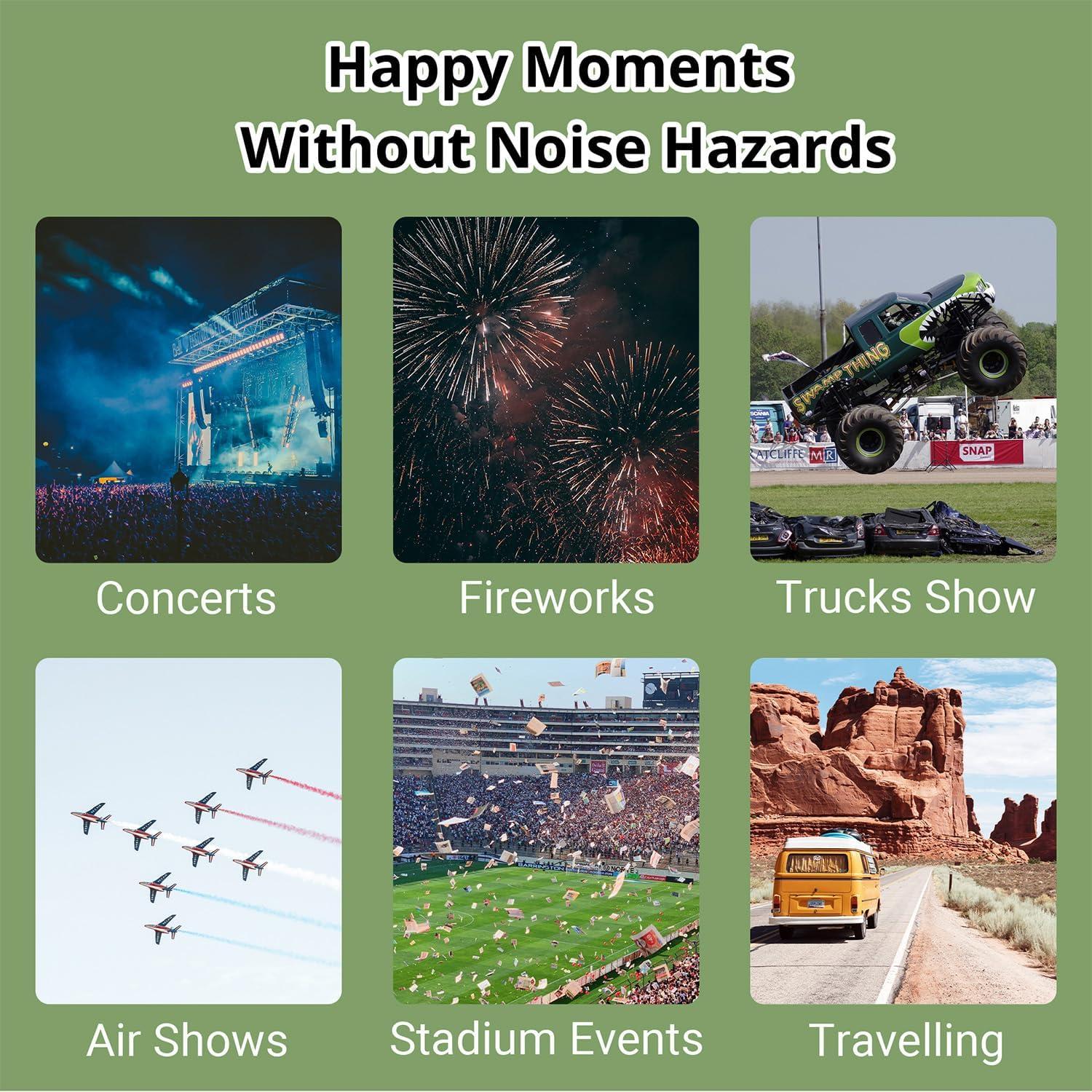 Protectores Auditivos para Niños TacGuru 130 Verde Esmeralda