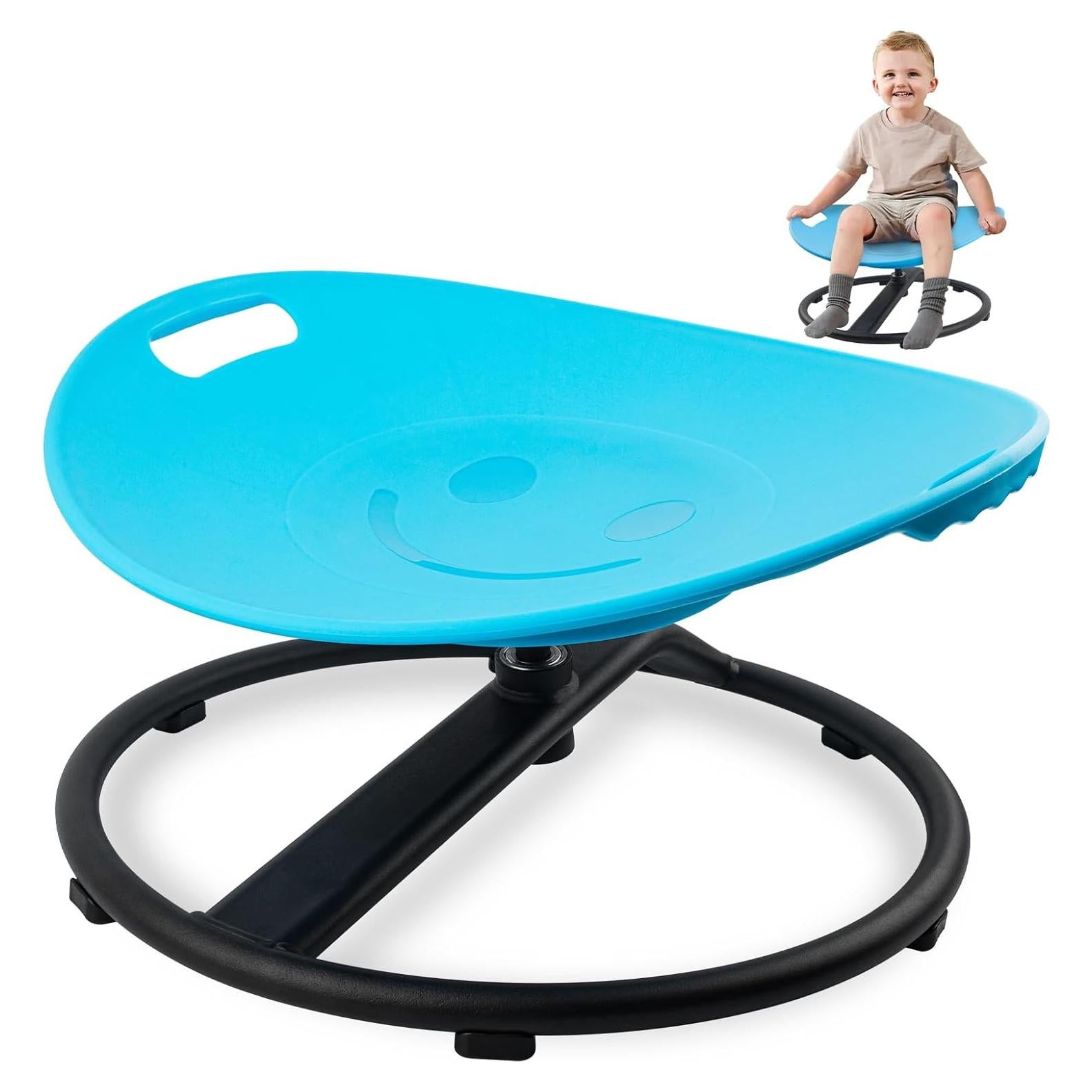 Silla giratoria sensorial para niños Lovligt, azul, 40.6 cm