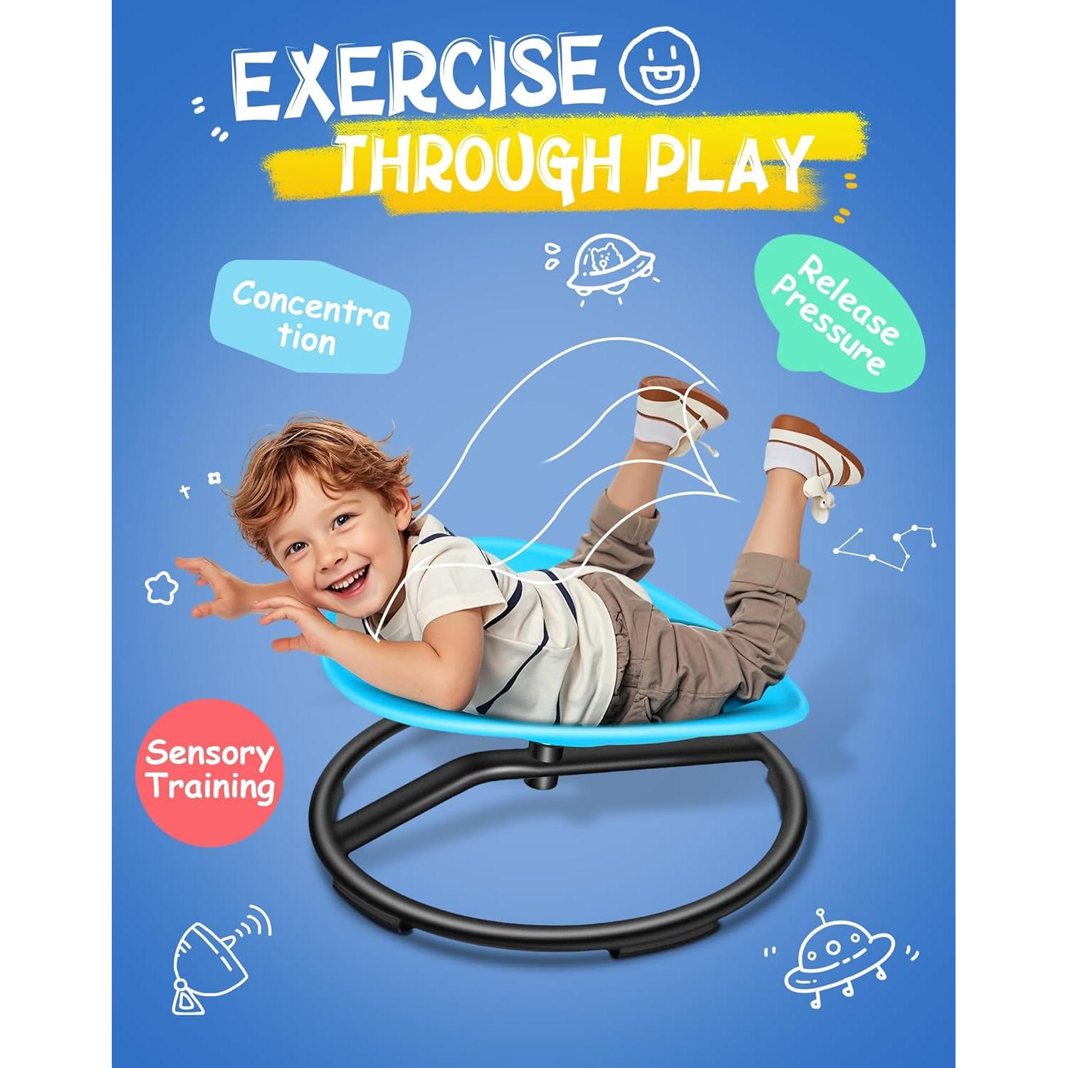 Silla Giratoria Sensory para Niños FERUERW Azul 100KG