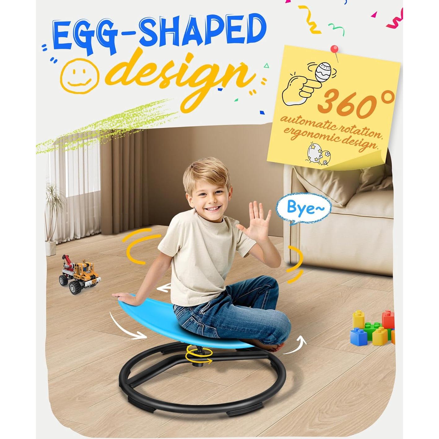 Silla Giratoria Sensory para Niños FERUERW Azul 100KG