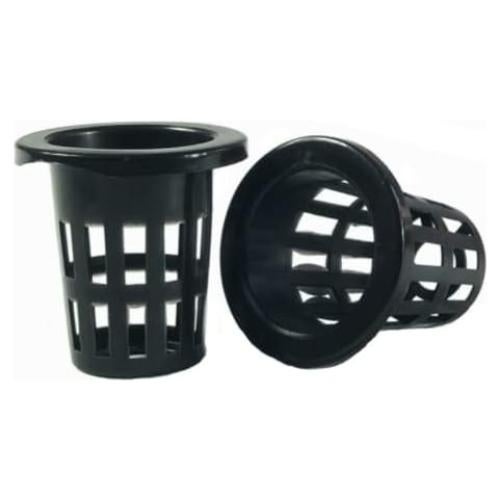 100 Macetas de Malla Hidropónicas JpGdn 4.49cm Negro
