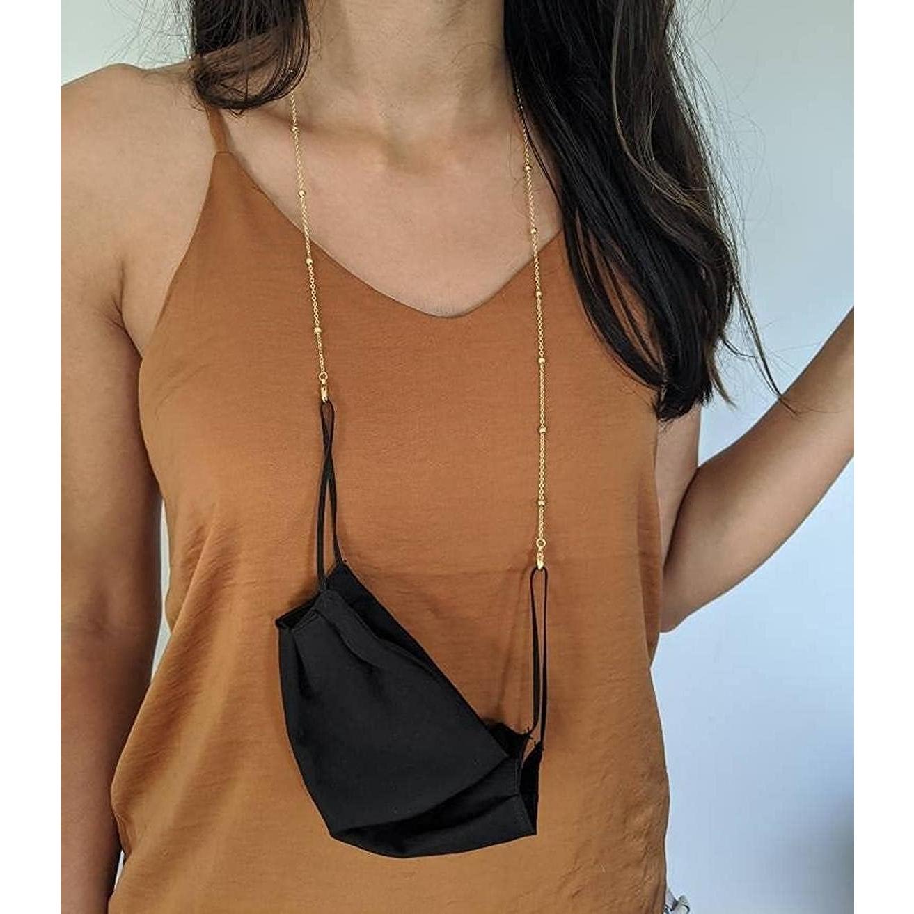 Cadena de Gafas AllenCOCO Dorada 14K con Hebillas Ajustables