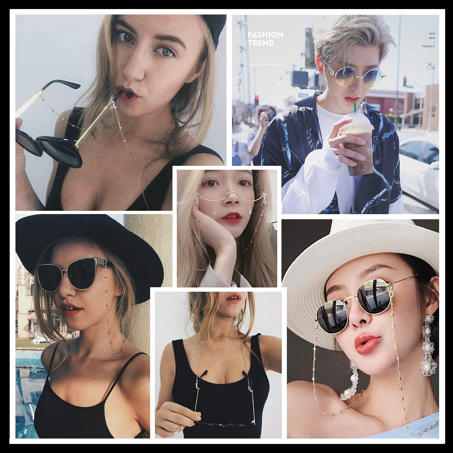 Cadena de Gafas AllenCOCO Dorada 14K con Hebillas Ajustables