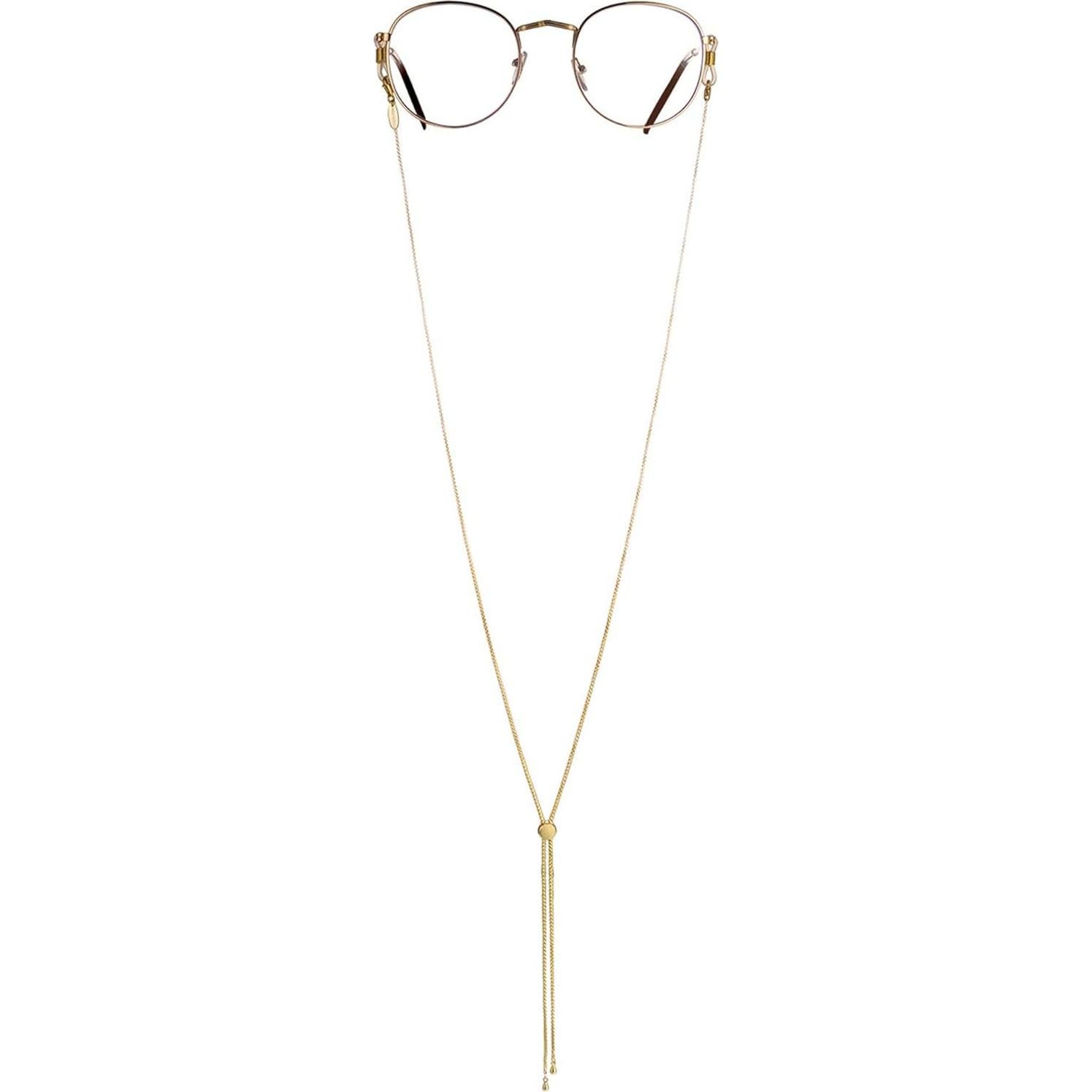 Cadena de Gafas AllenCOCO Dorada 14K con Hebillas Ajustables