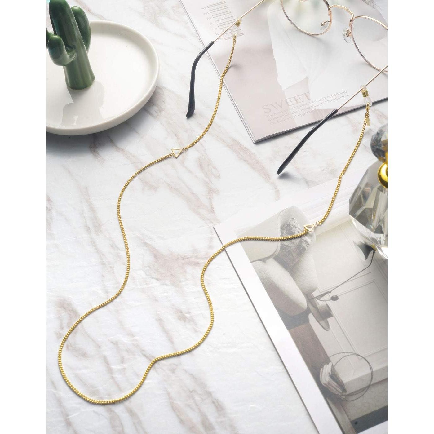 Cadena de Gafas AllenCOCO Triángulo Dorado - Correa Ajustable