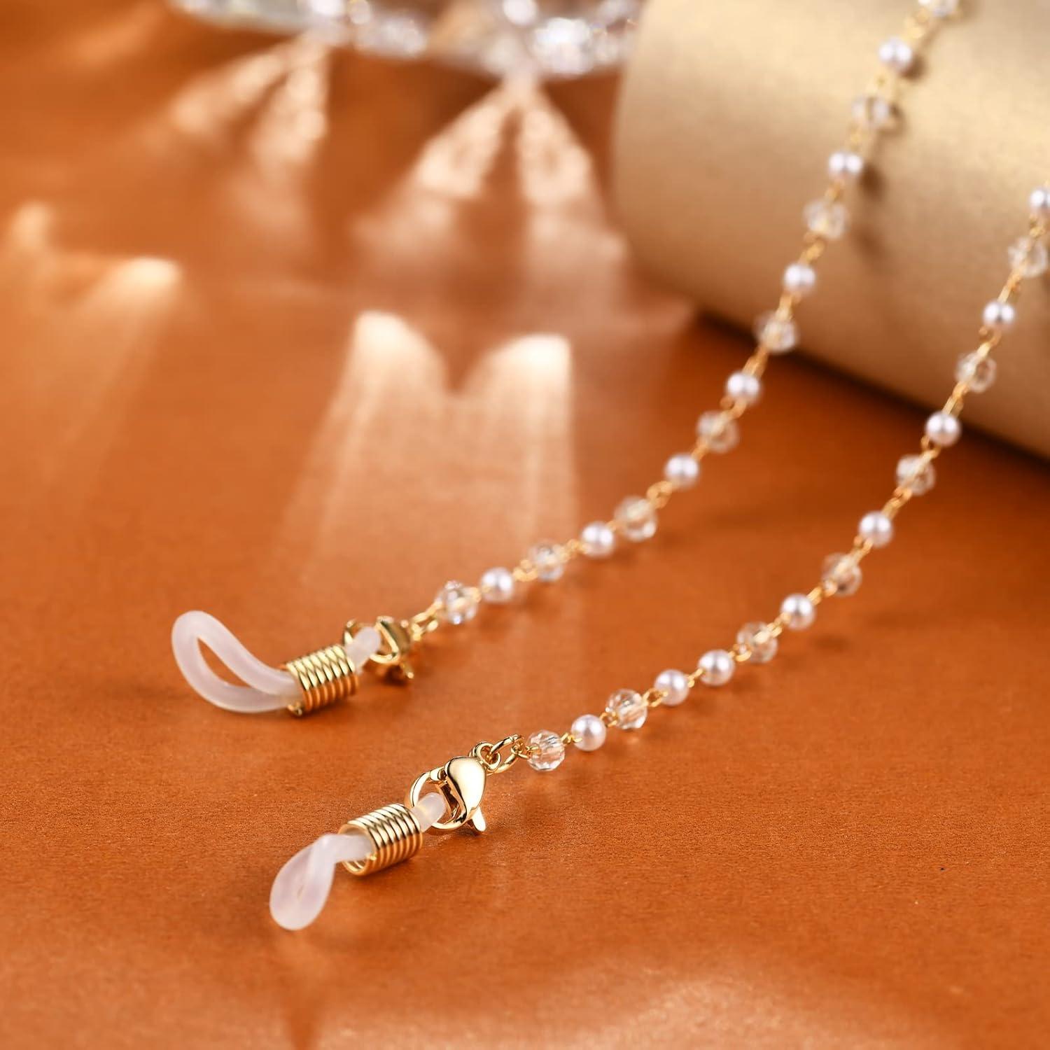 Cadena de Gafas AllenCOCO 14K Dorada con Hebillas Ajustables