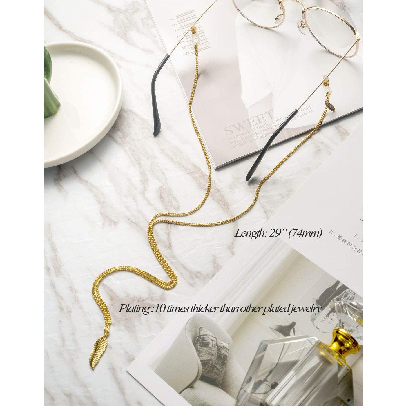 Cadena de Gafas AllenCOCO Dorada con Hebillas Ajustables