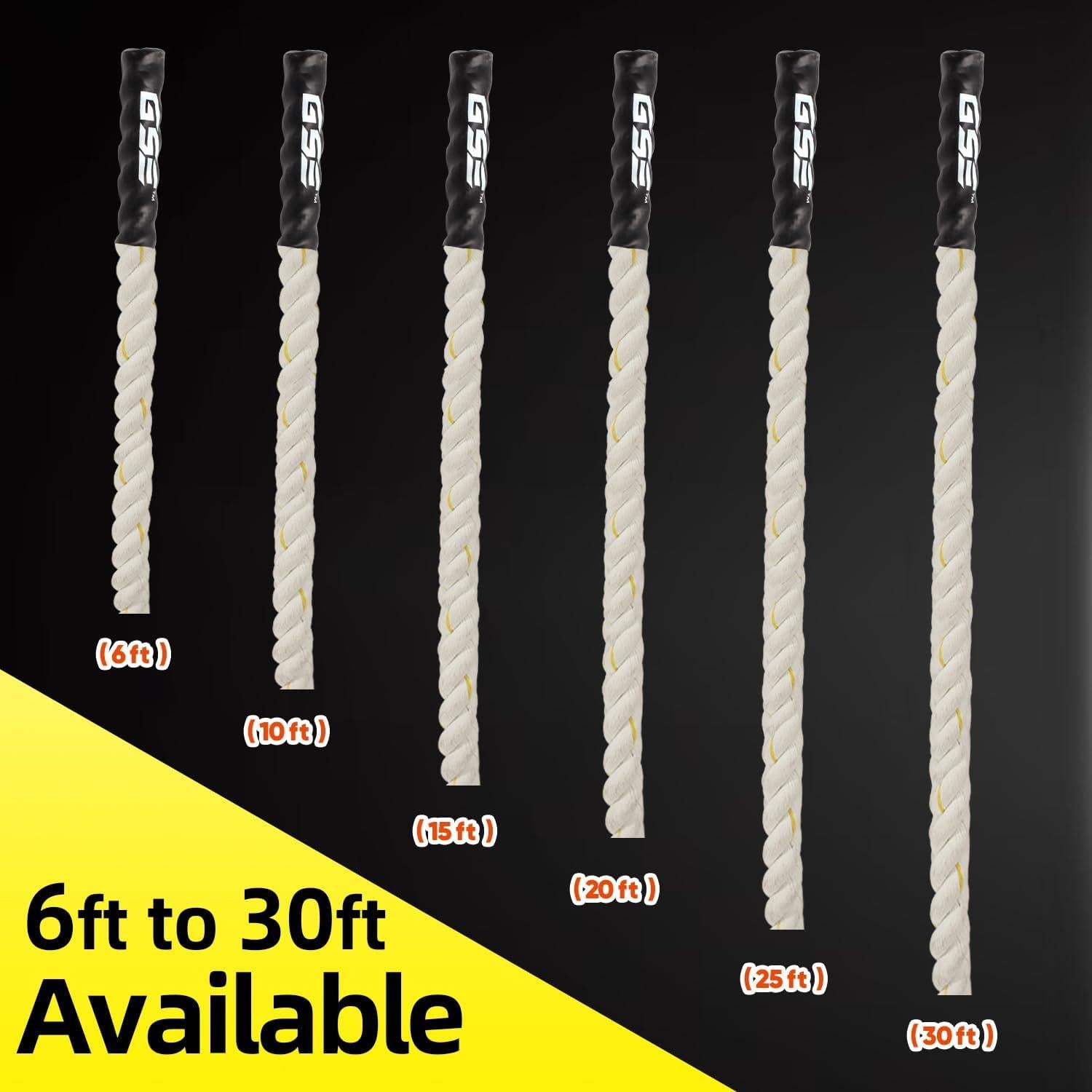 Cuerda de Escalada GSE 4,57 m de Poliester para Ejercicio