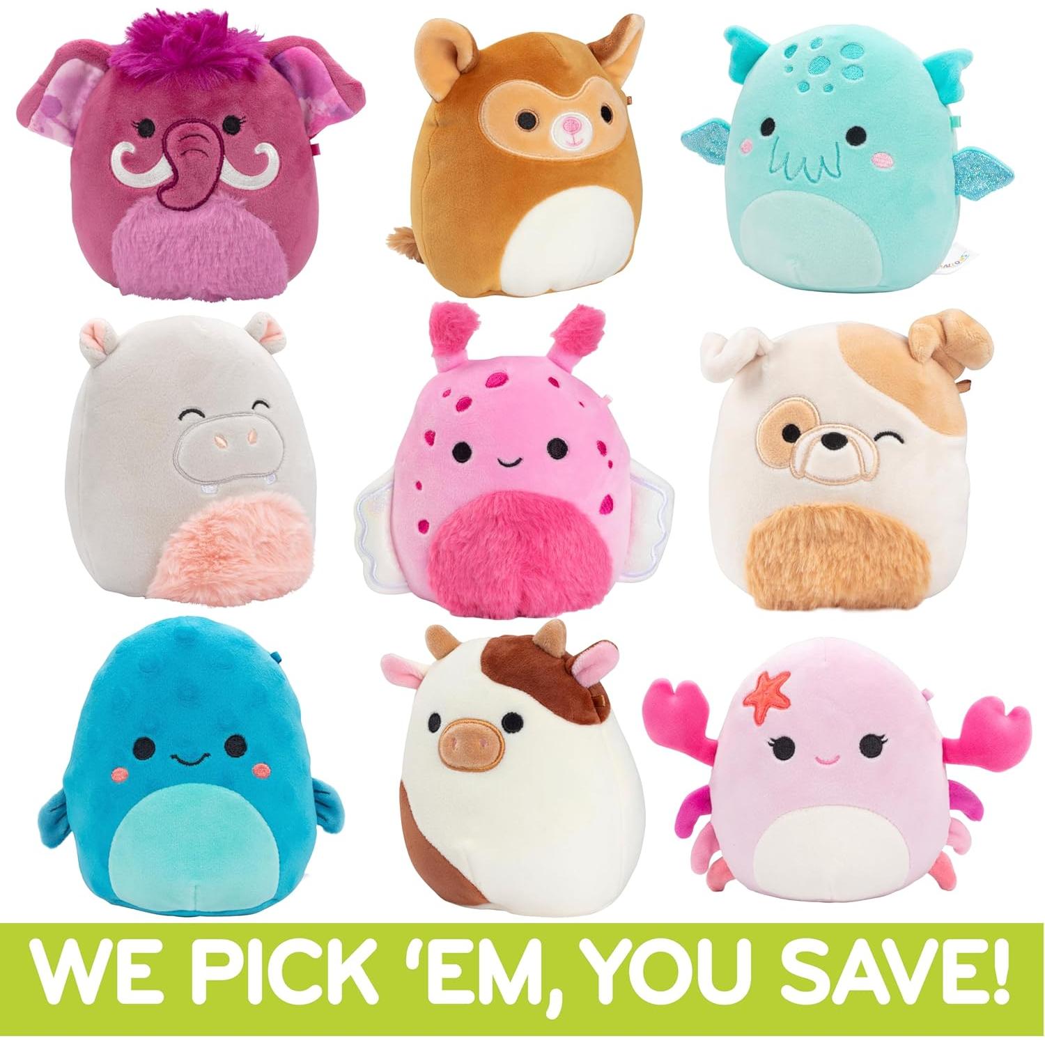 Paquete de 3 Mini Squishmallows Jazwares 12.7 cm - Peluches Suaves