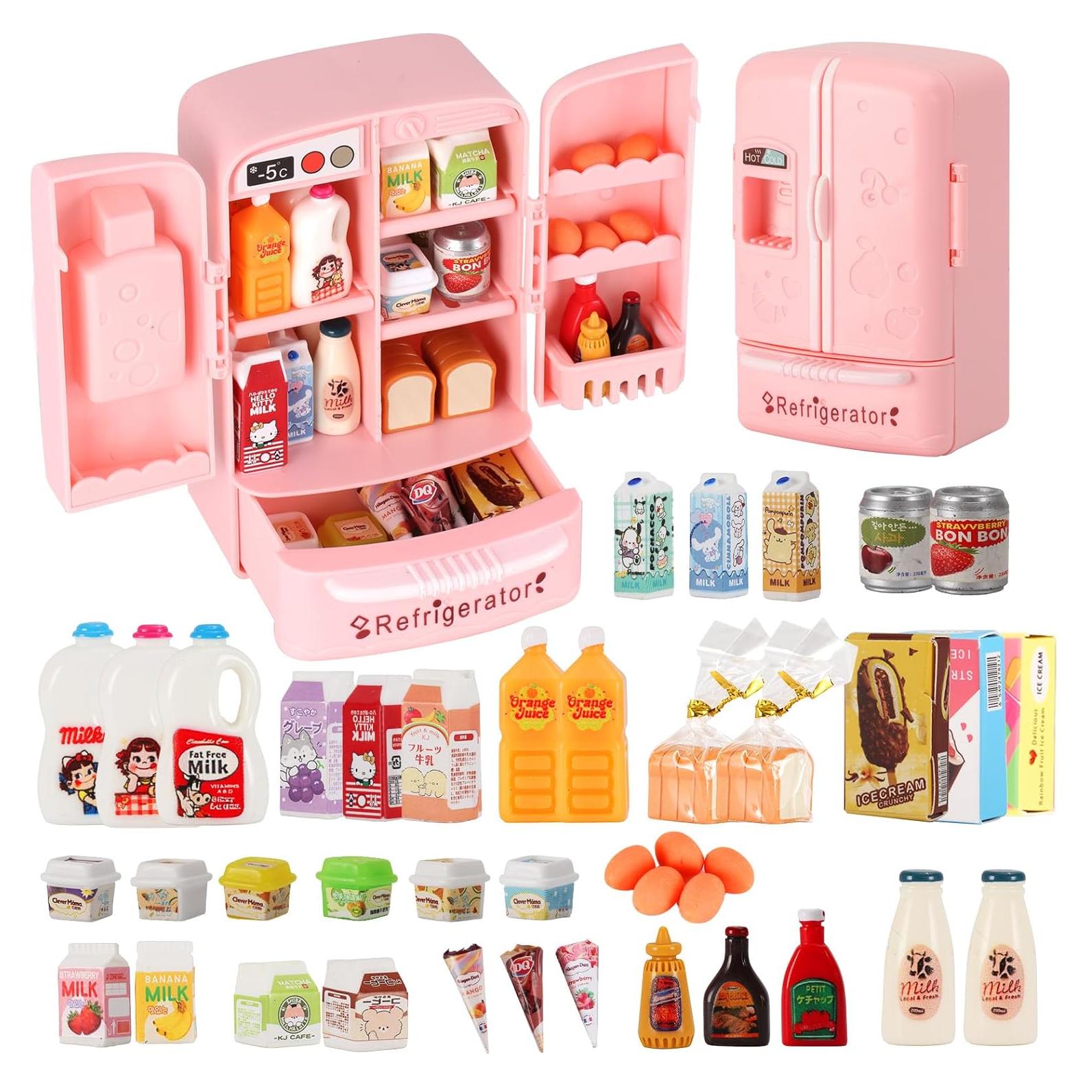Mini Refrigerador Juguete KIMO con 42 Accesorios de Comida