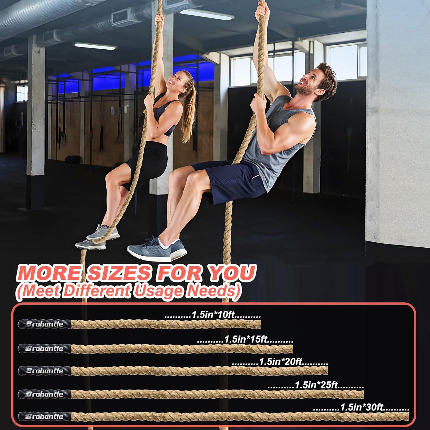 Cuerda de Escalada Brobantle 7.62m 1.5" Yute Antideslizante