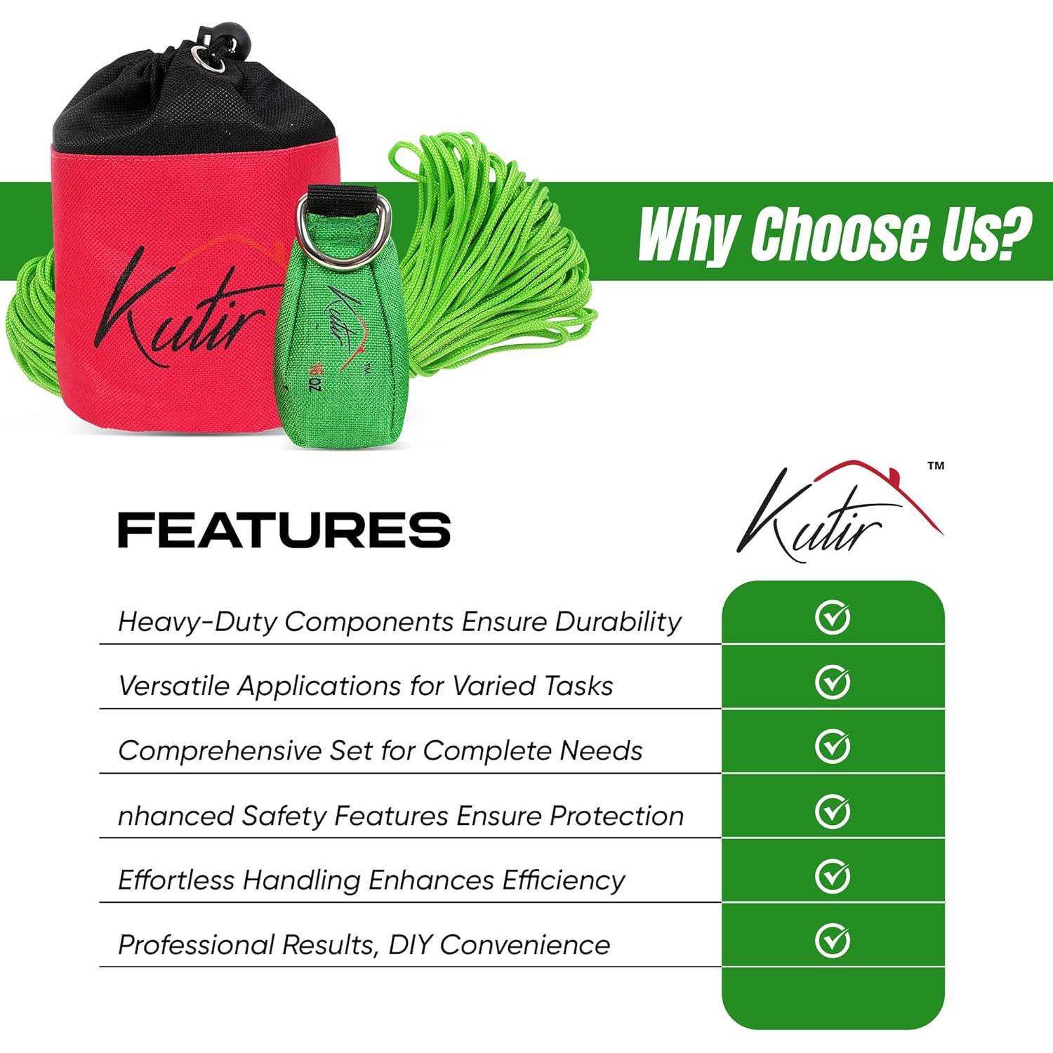 Kit de peso y línea de lanzamiento Kutir 0,45 kg 45,72 m