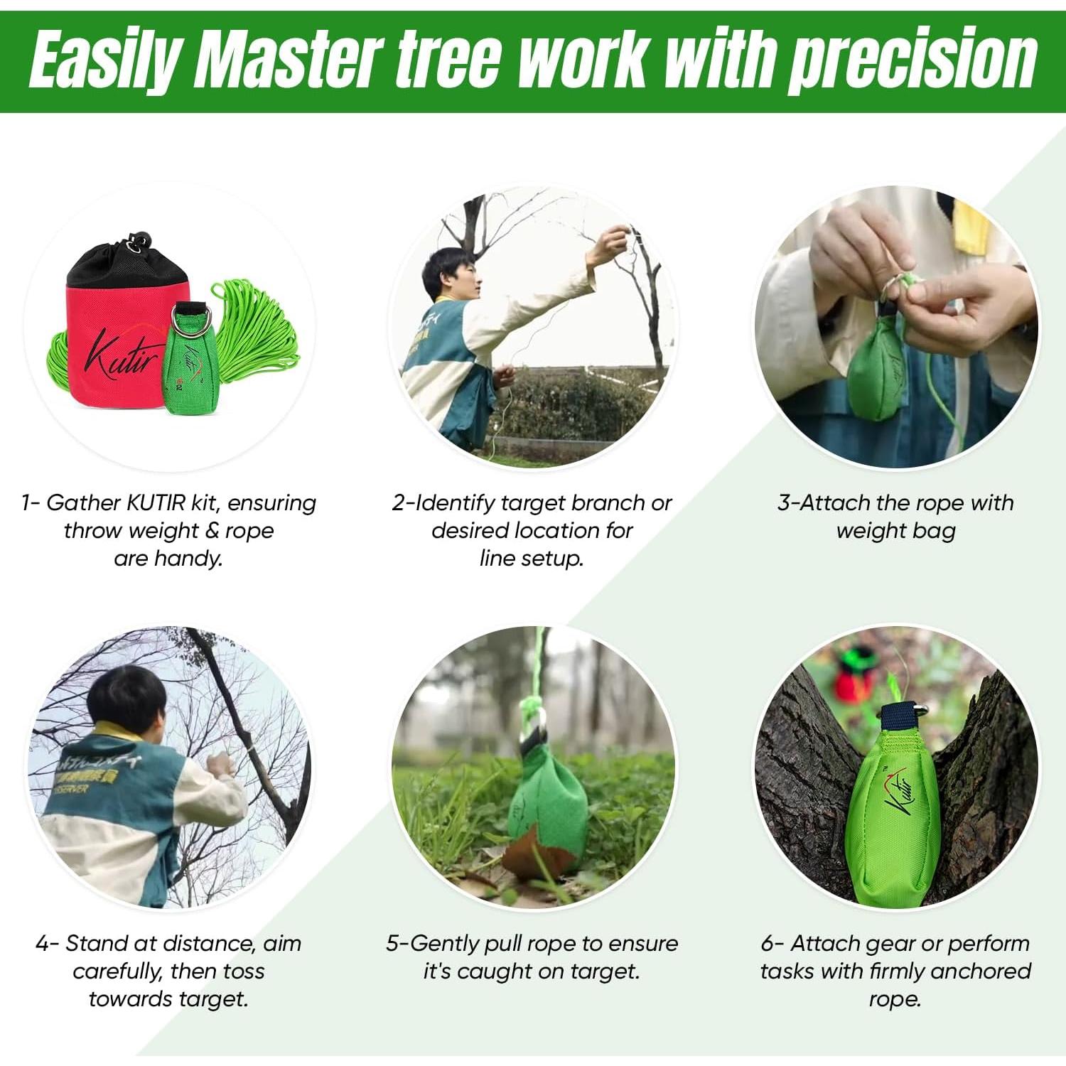 Kit de peso y línea de lanzamiento Kutir 0,45 kg 45,72 m