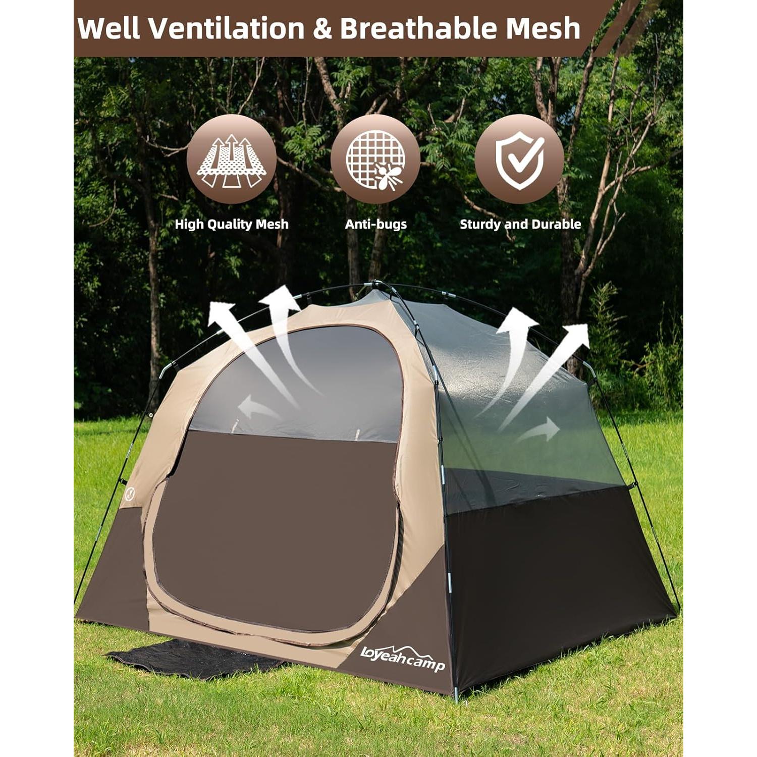 Tienda de Camping Loyeahcamp para 4 Personas Impermeable