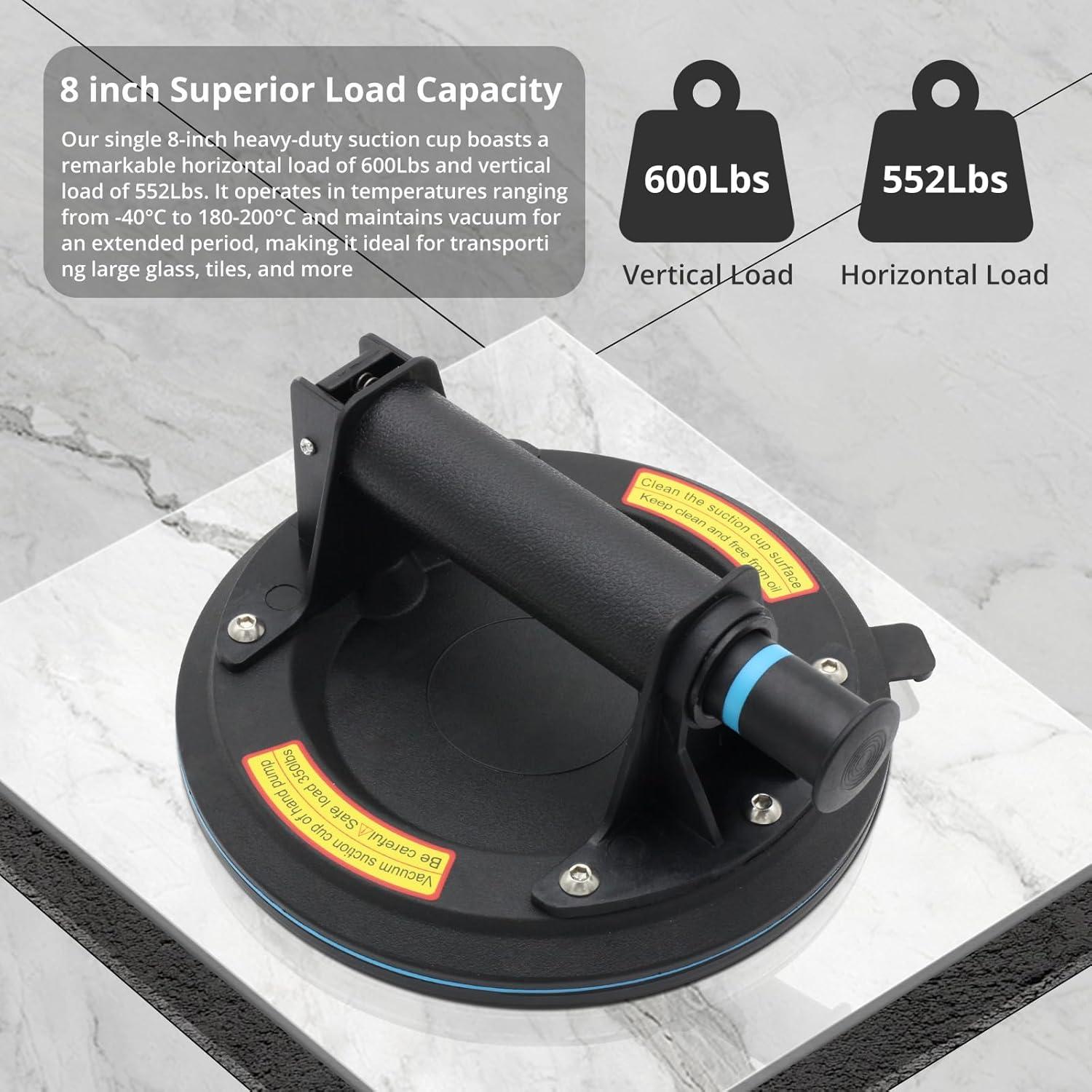 Elevador de Vidrio MAKERELE 8 Pulgadas 272 kg Alta Resistencia