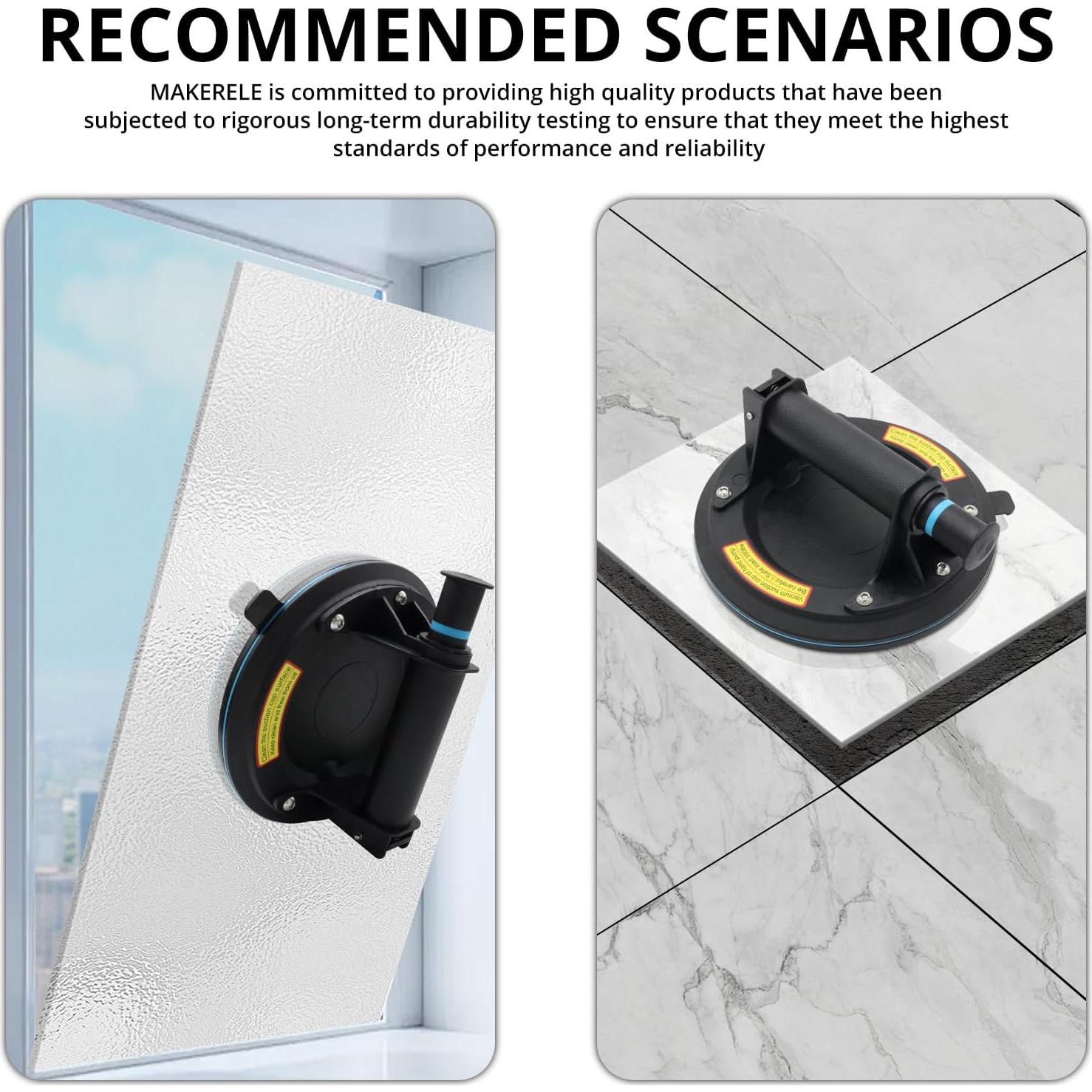 Elevador de Vidrio MAKERELE 8 Pulgadas 272 kg Alta Resistencia