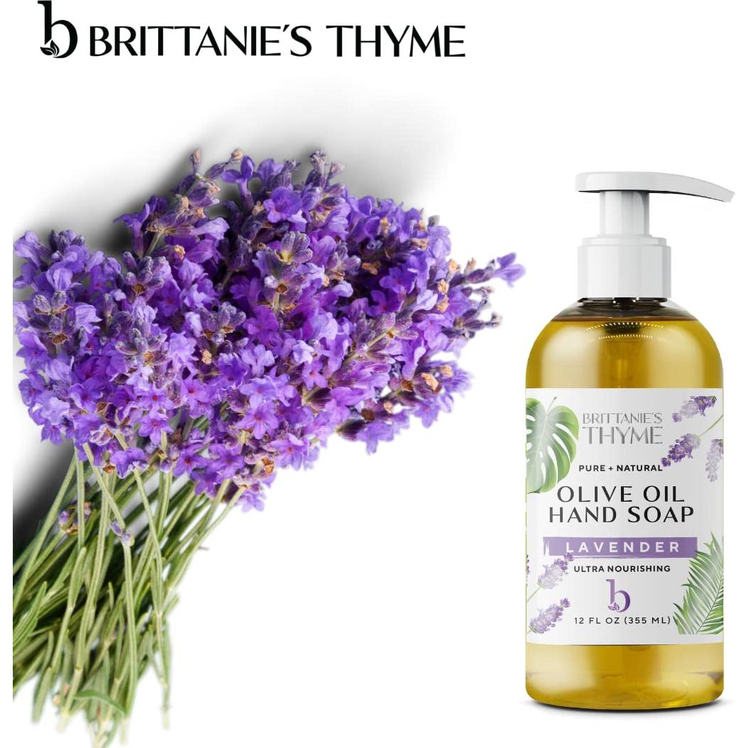 Jabón Líquido de Castile Brittanie 3x12oz Lavanda Vegano