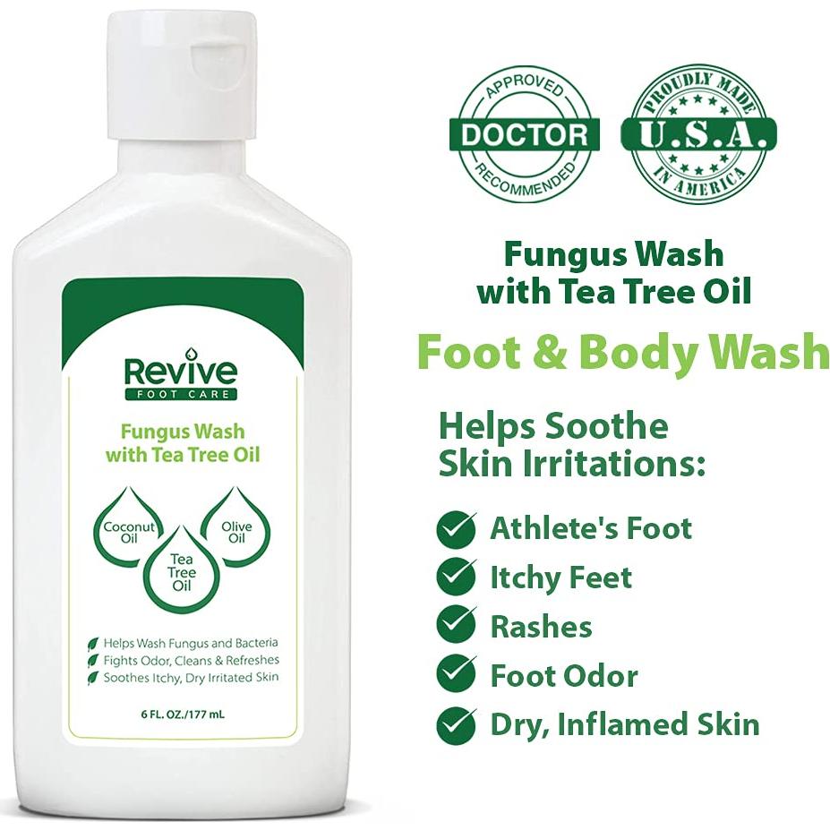 New Road Health Supply - Foot Wash Made With Tea Tree Oil, Helps Odor, Athletes Foot and Itchy Skin, Tea Tree and Coconut Oil Body Wash, 6oz