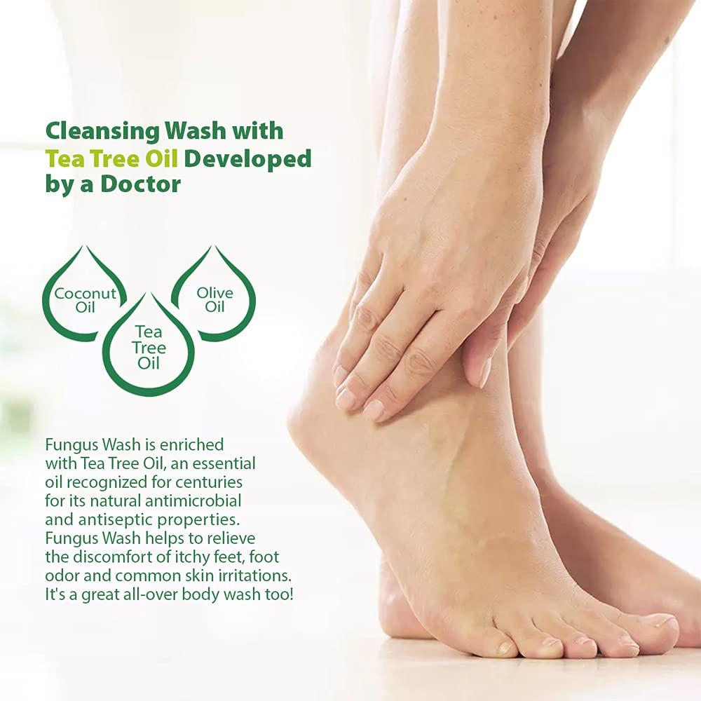 New Road Health Supply - Foot Wash Made With Tea Tree Oil, Helps Odor, Athletes Foot and Itchy Skin, Tea Tree and Coconut Oil Body Wash, 6oz