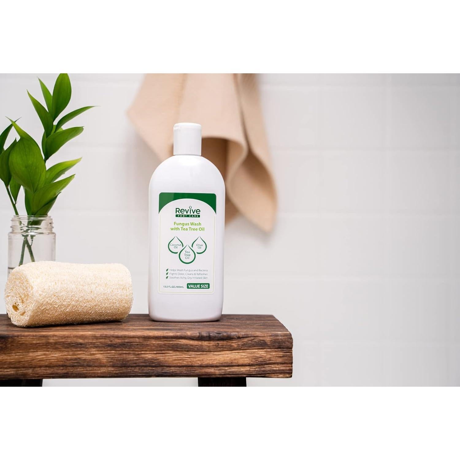 New Road Health Supply - Foot Wash Made With Tea Tree Oil, Helps Odor, Athletes Foot and Itchy Skin, Tea Tree and Coconut Oil Body Wash, 6oz