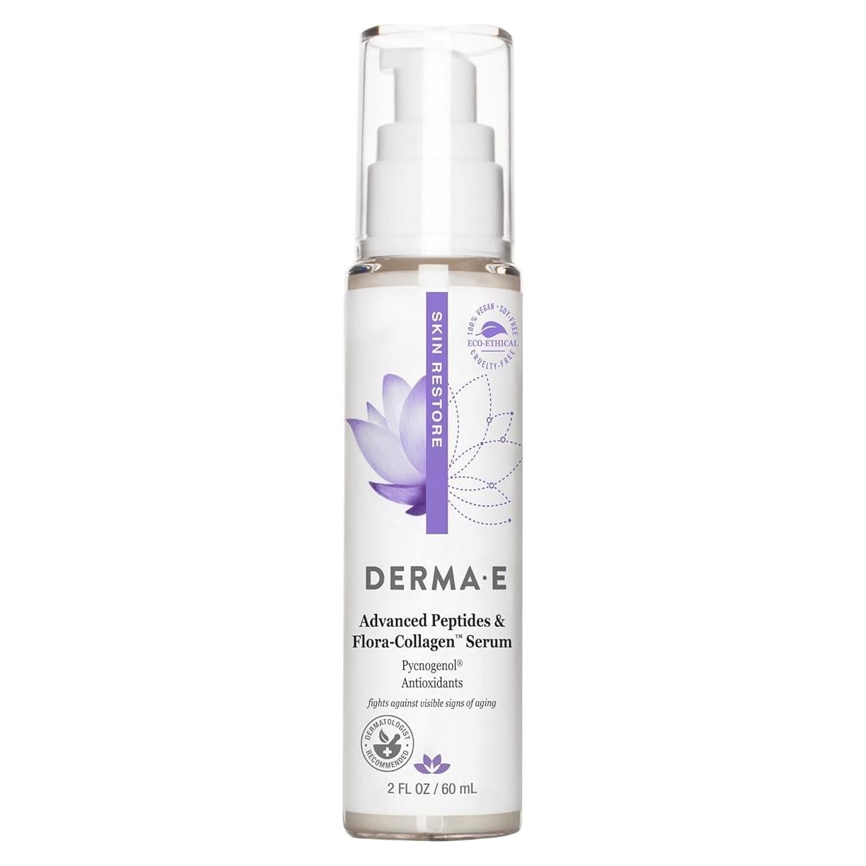 Suero Facial DERMA E Colágeno y Péptidos 59 ml Vegano