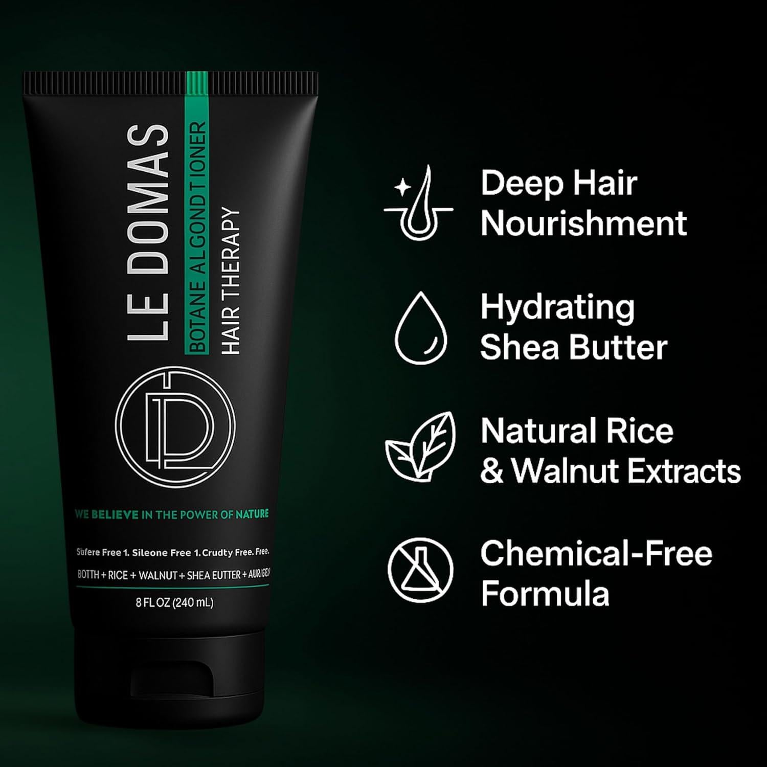 Acondicionador Hidratante LEDOMAS 236.6 ml - Aceite de Argán y Aloe