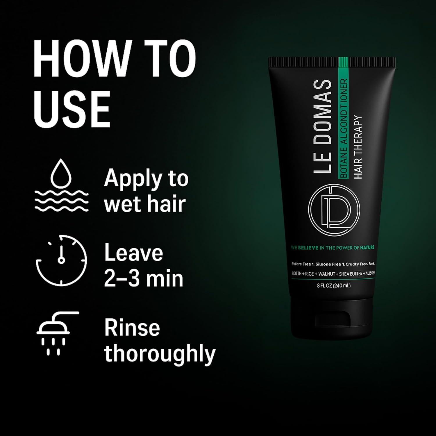 Acondicionador Hidratante LEDOMAS 236.6 ml - Aceite de Argán y Aloe