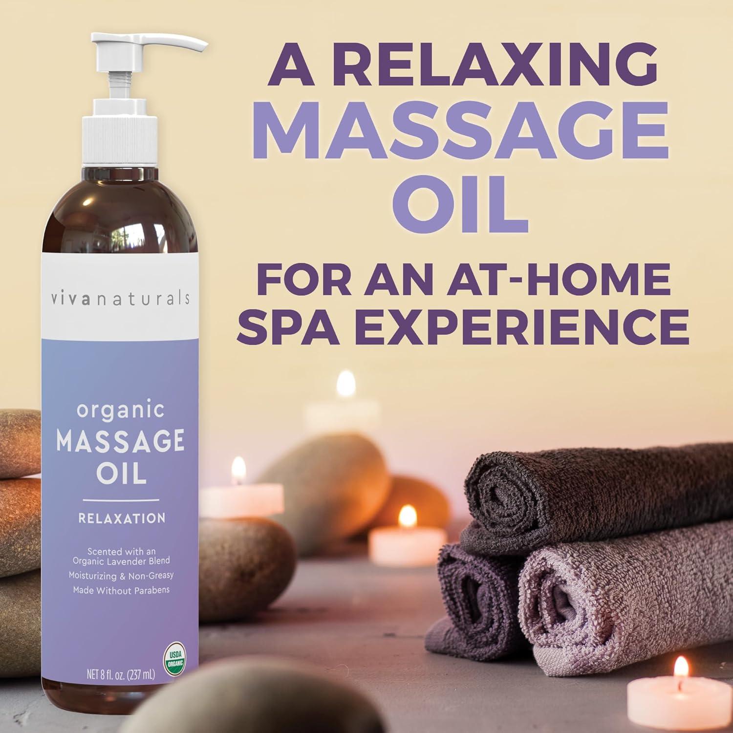 Aceite de Masaje Orgánico Viva Naturals Lavanda 237 mL No Graso