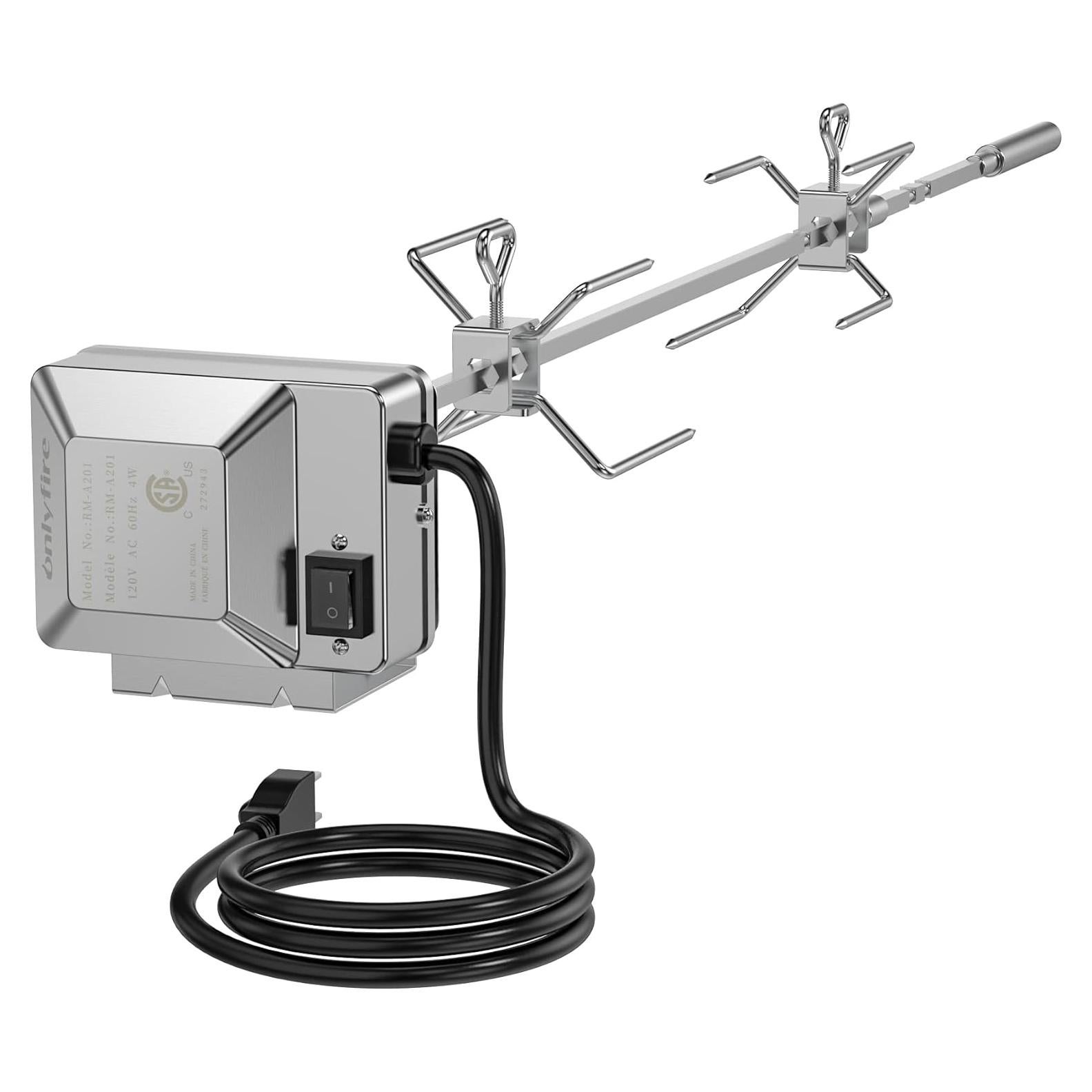 Kit Rotisserie Onlyfire Acero Inoxidable para Weber Genesis II 200-300