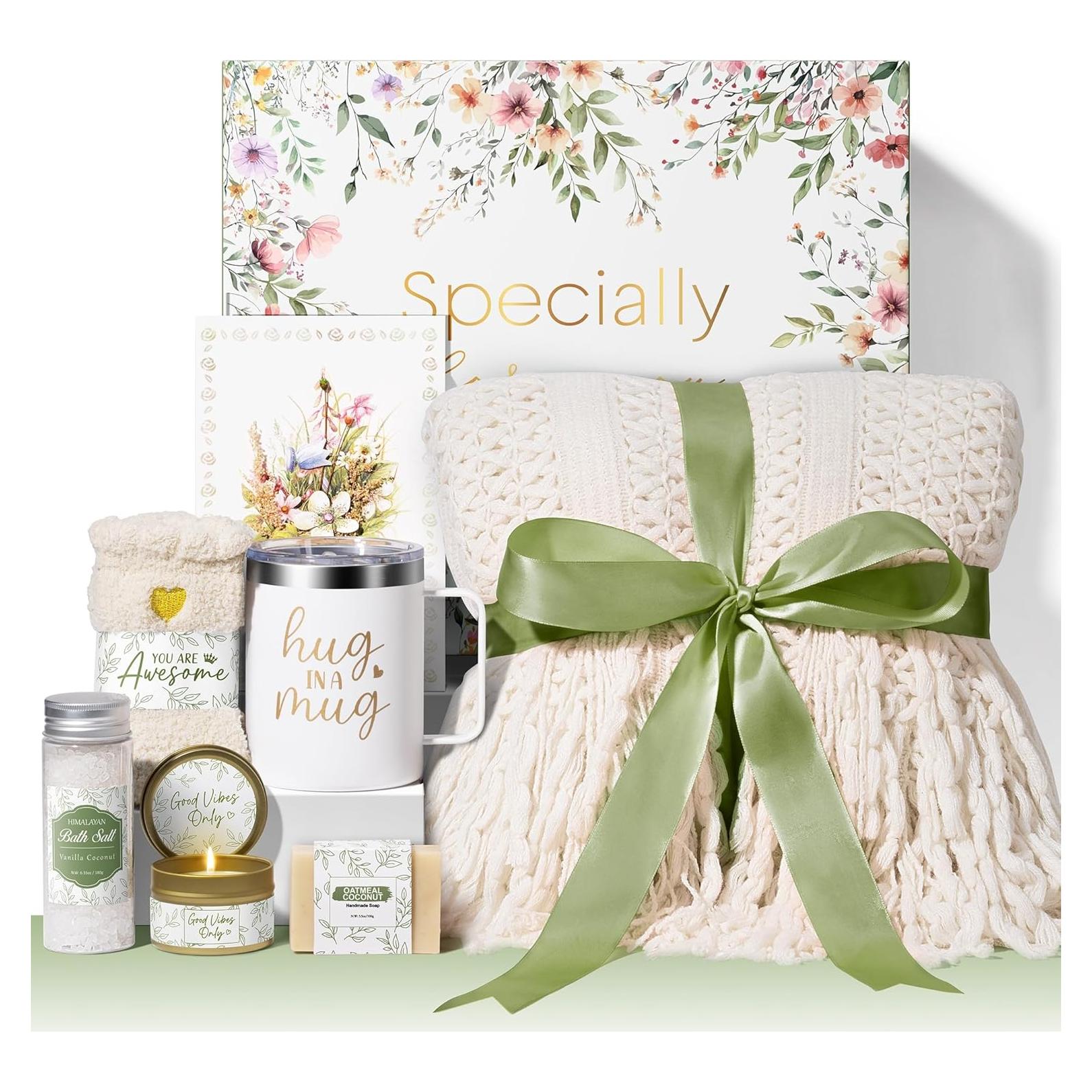 Self Care Gifts for Women Get Well Soon Gifts, Birthday Gifts for Women Care Package, Sympathy Gift Baskets Spa Gifts Set, Thinking of You Christmas Inspirational Gifts for Mom Her Friend Sister Wife