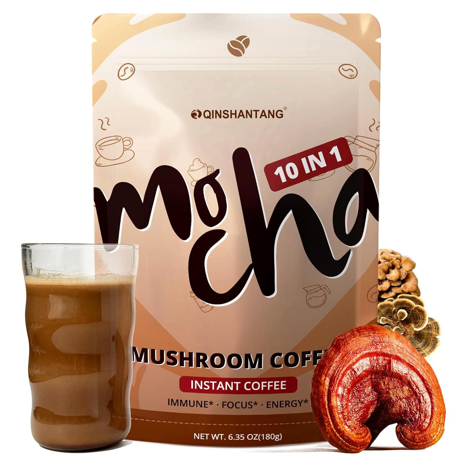 Café Mocha de Champiñones 10 en 1 QIN SHAN TANG 180g