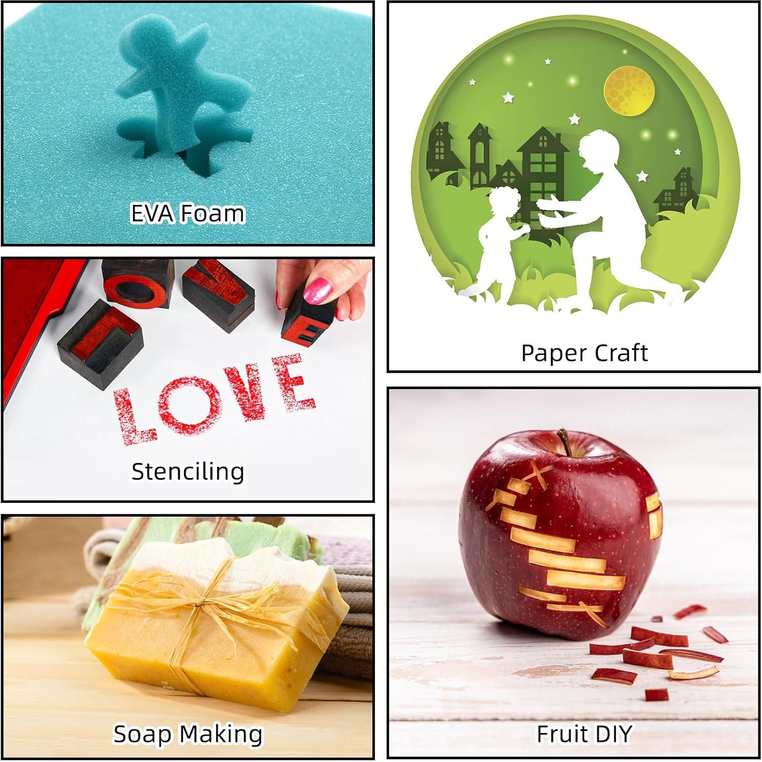 Cuchillo de Manualidades JTIEO con 4 Cuchillos y 70 Cuchillas