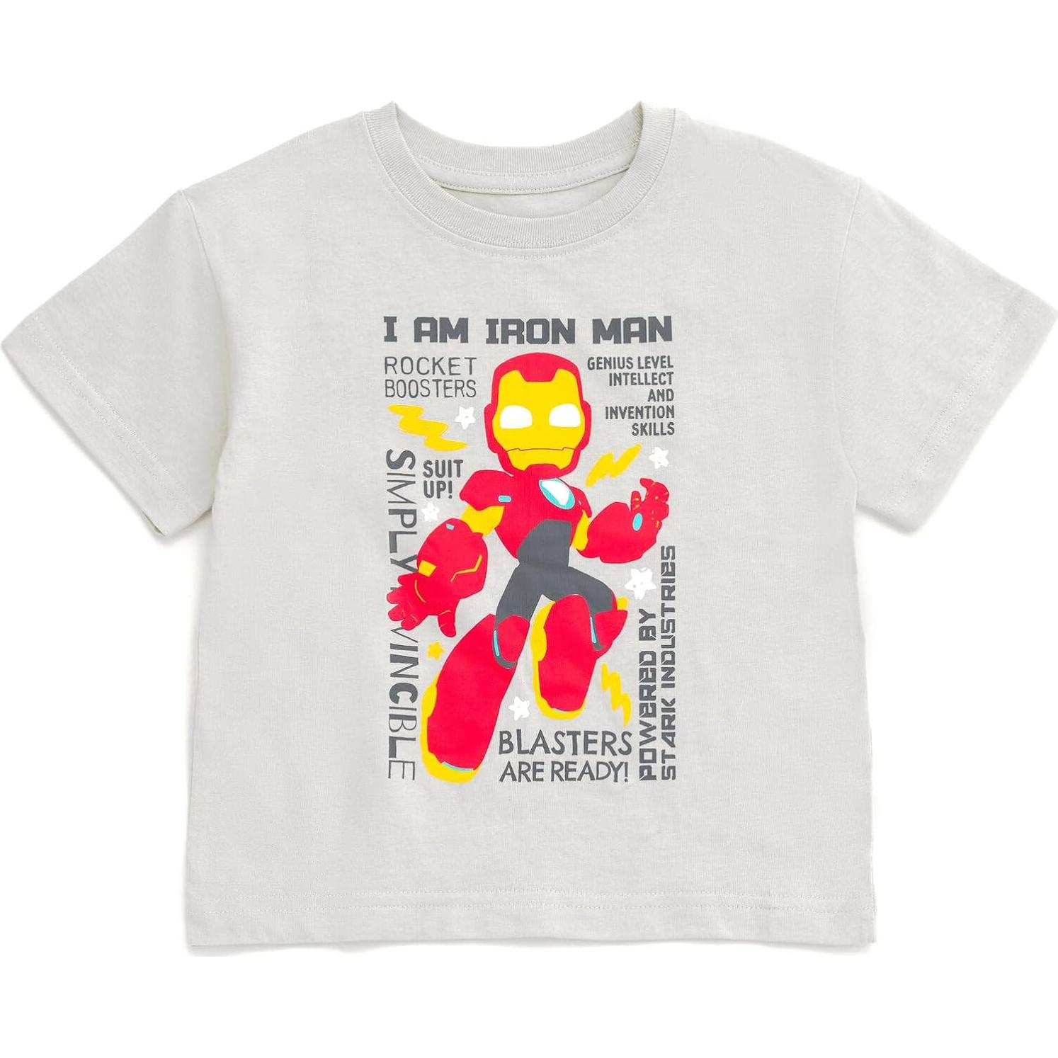 Conjunto camiseta y pantalones cortos Marvel para niños 2T-16