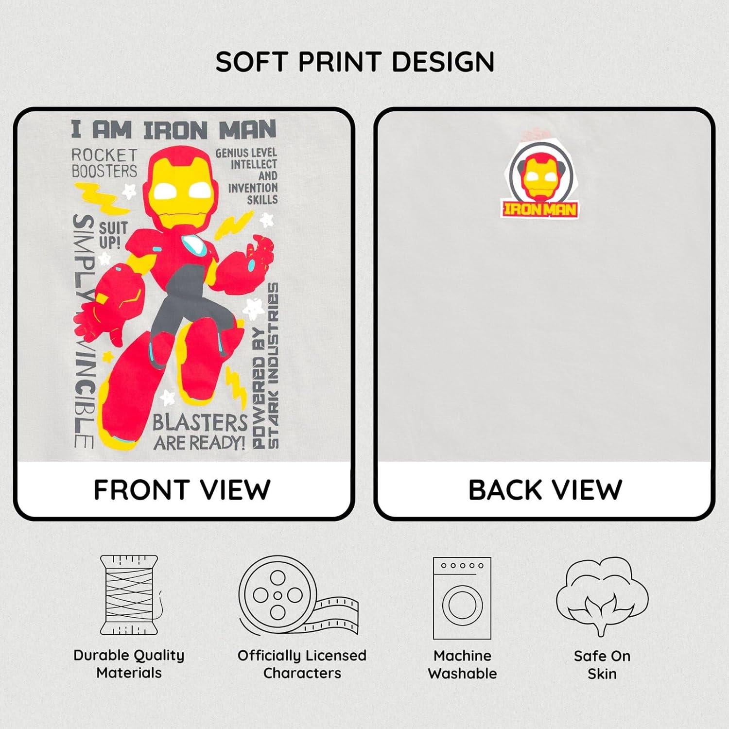 Conjunto camiseta y pantalones cortos Marvel para niños 2T-16