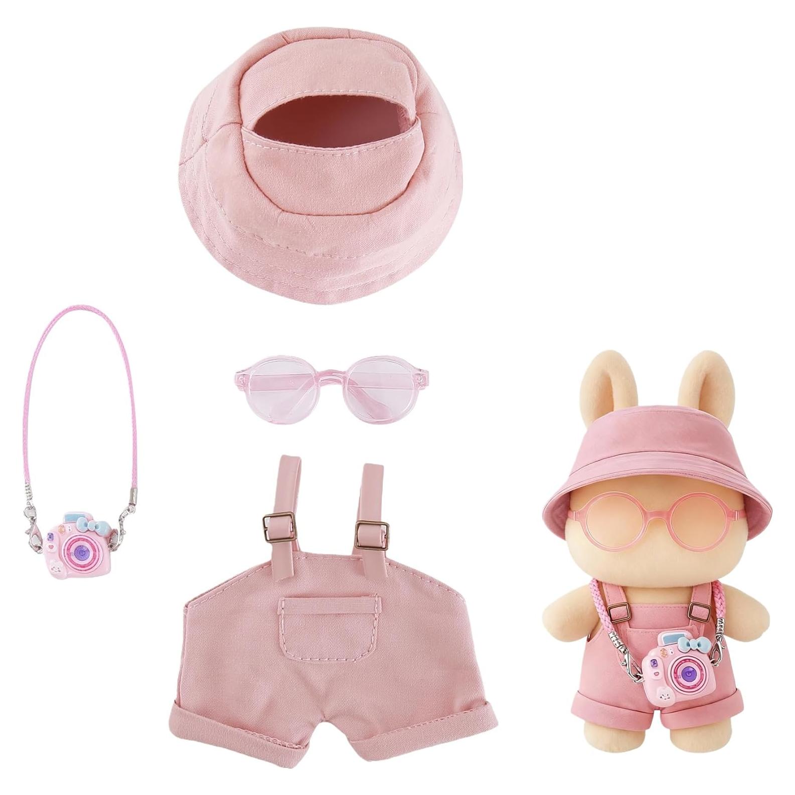 Conjunto de Ropa para Muñecas de 17cm ChaaNbii 4 Piezas Rosa