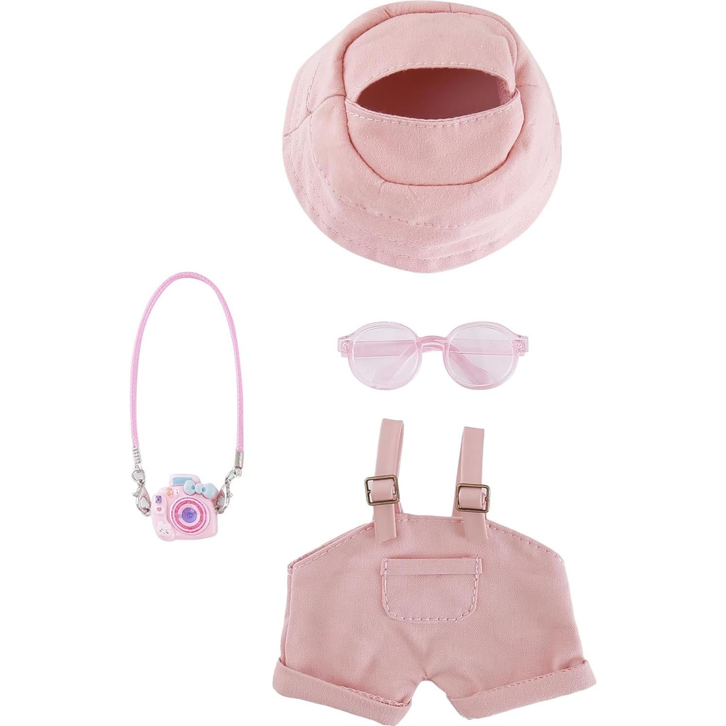 Conjunto de Ropa para Muñecas de 17cm ChaaNbii 4 Piezas Rosa