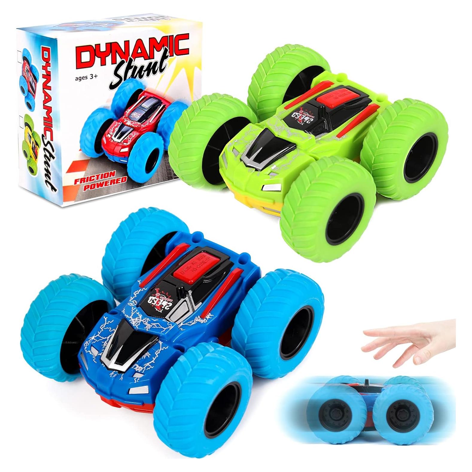 Juguetes de coches voladores M SANMERSEN - 2 paquetes Azul/Verde