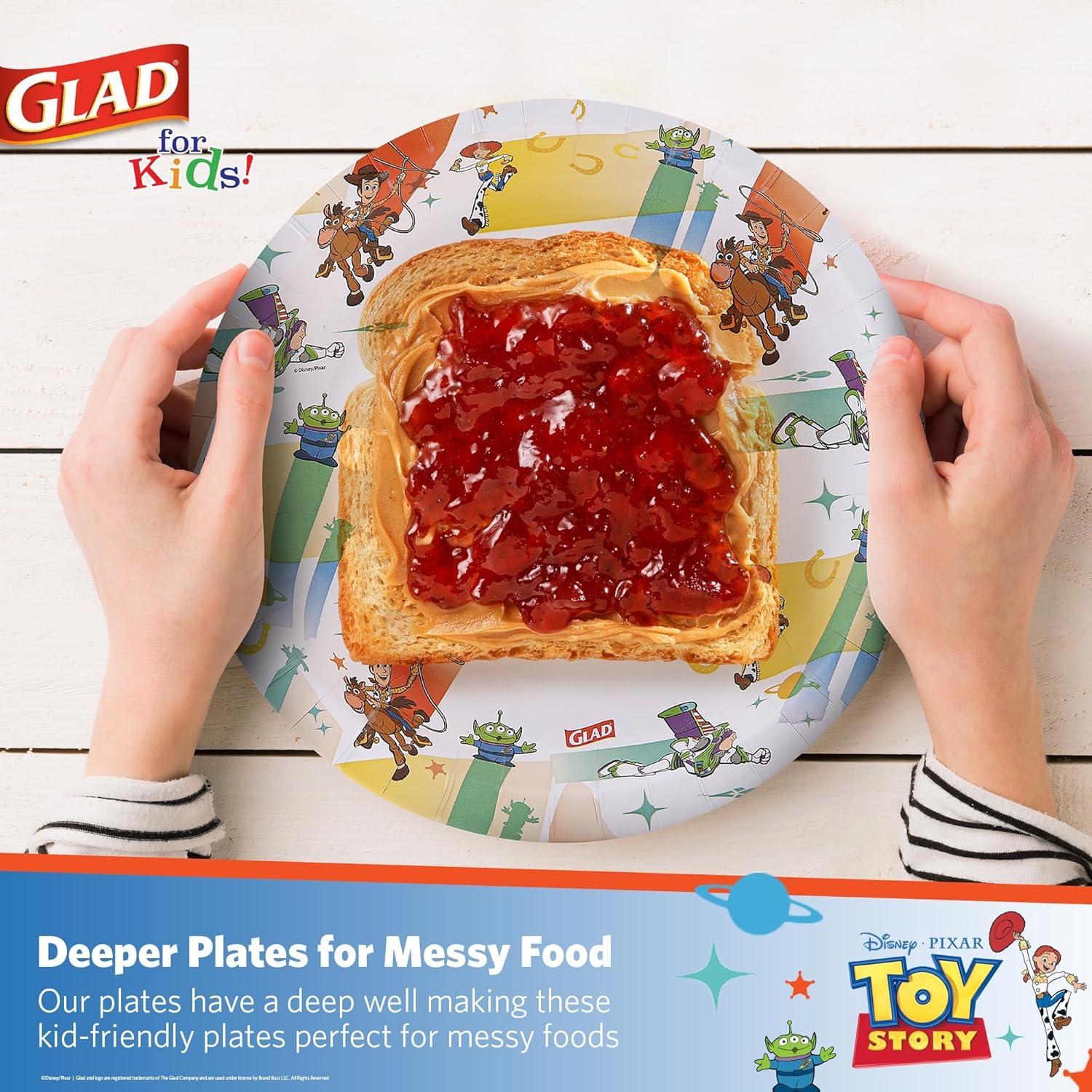 Platos de papel desechables Glad Toy Story 21.6 cm - 40 unidades