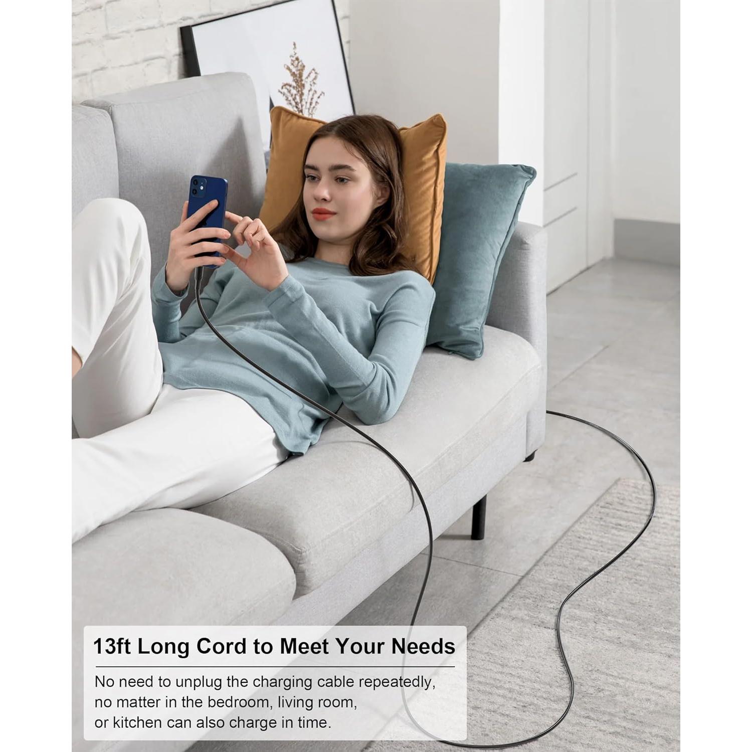 Cable Lightning 4m Metal Trenzado a Prueba de Mordeduras para iPhone