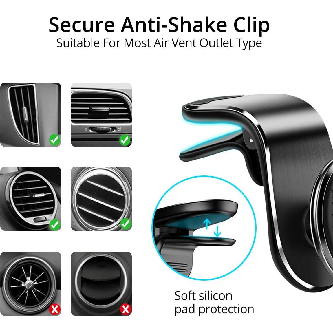 Soporte Magnético para Teléfono Kinizuxi con Rotación 360° - Negro