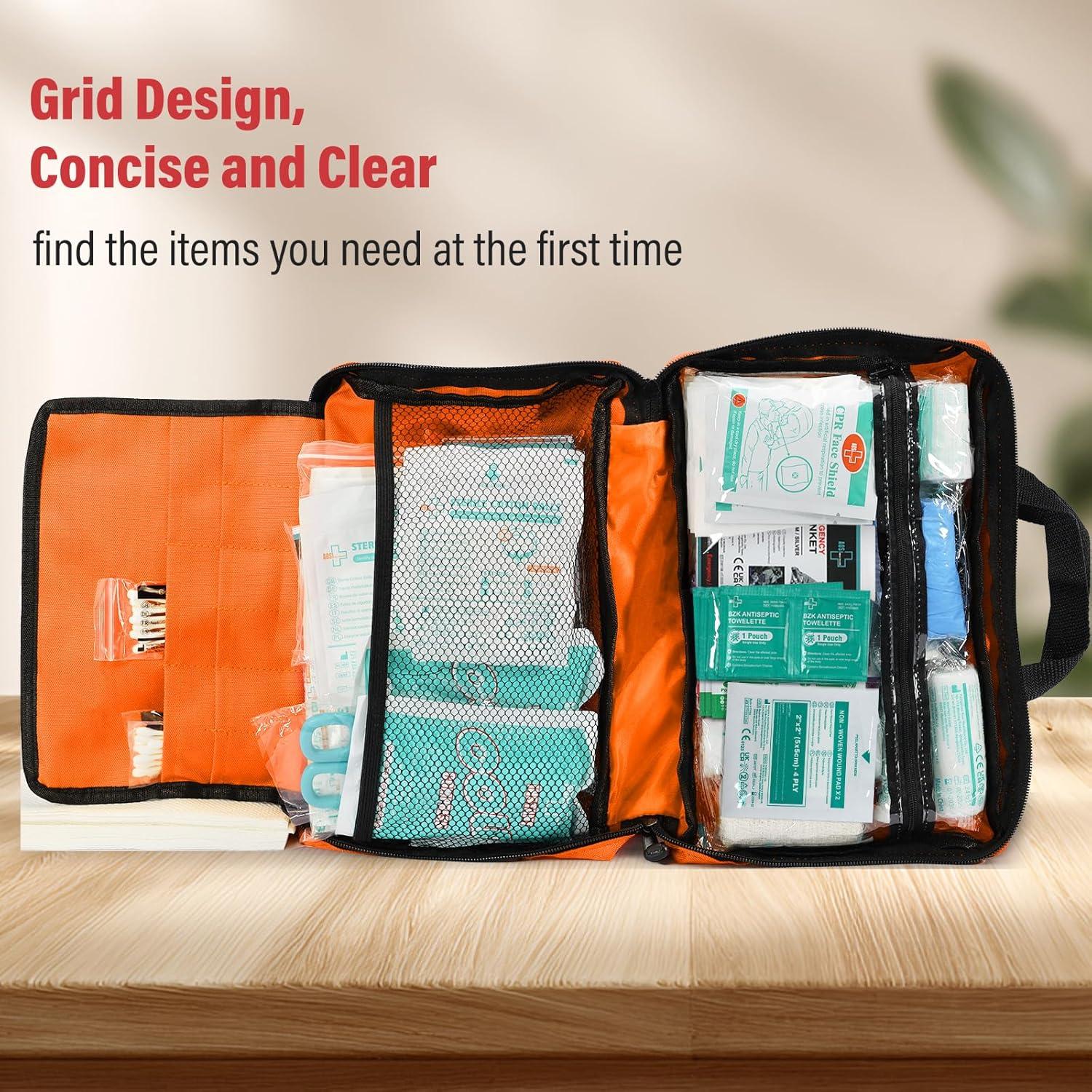 Kit de Primeros Auxilios SuccorWare 380 Piezas Compacto Naranja