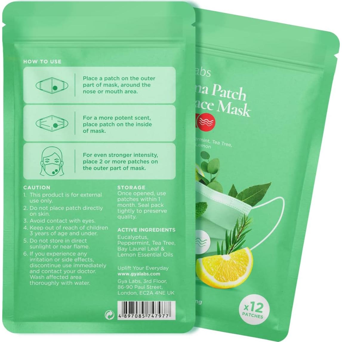 Parches de Aromaterapia Gya Labs Breathe - 60 Piezas