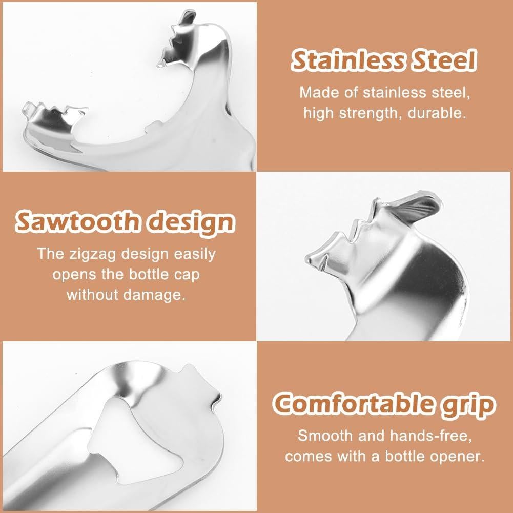 2 Abrebotellas de Tarro de Conserva Kazheon Acero Inoxidable