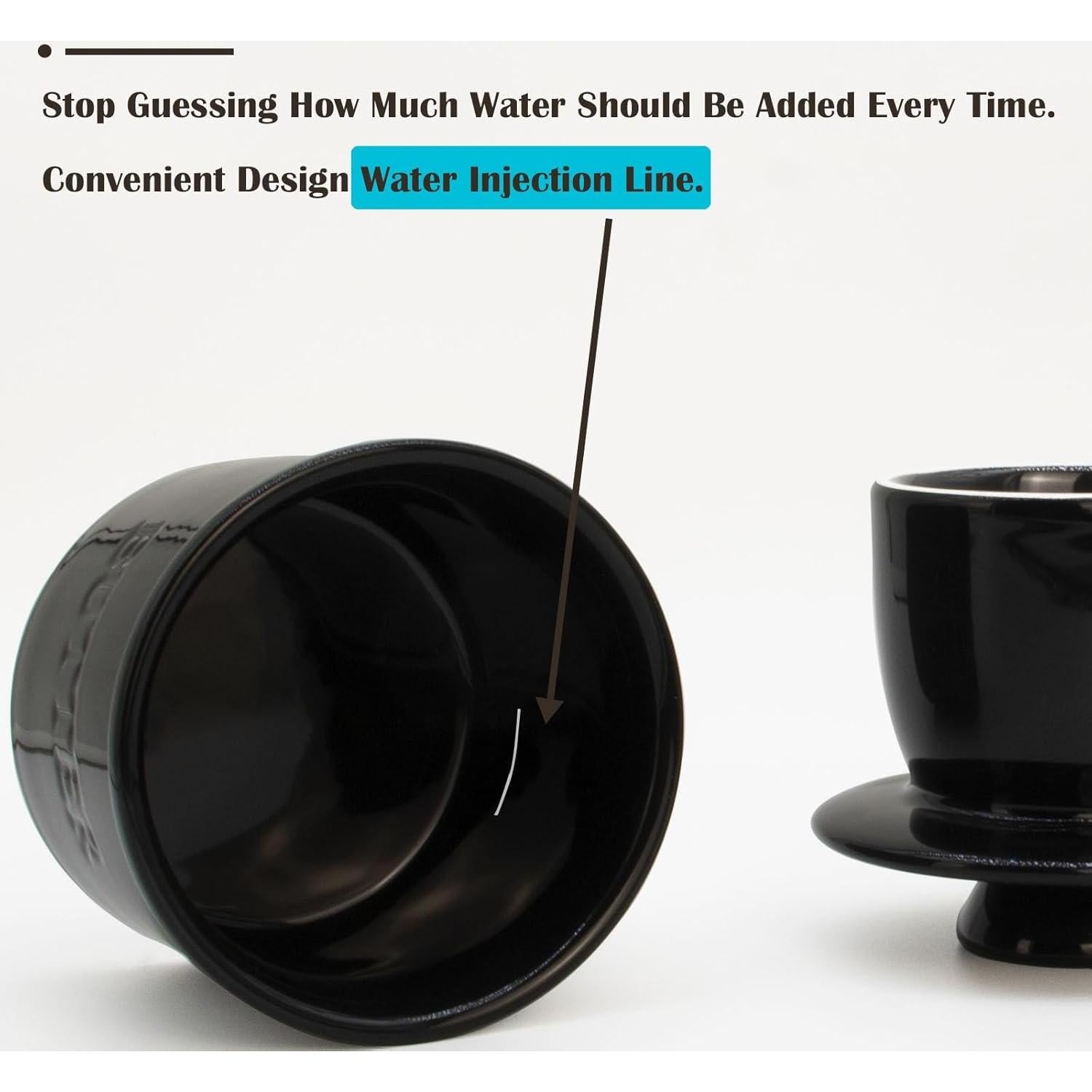 Crock de Mantequilla Hermético MKYHBOO Cerámica Negra 0.68 kg