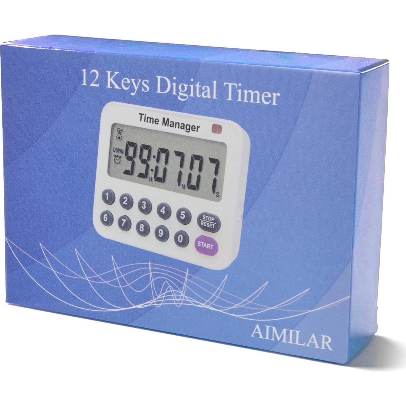 Temporizador de Cocina Digital AIMILAR con Alarma Fuerte 99h