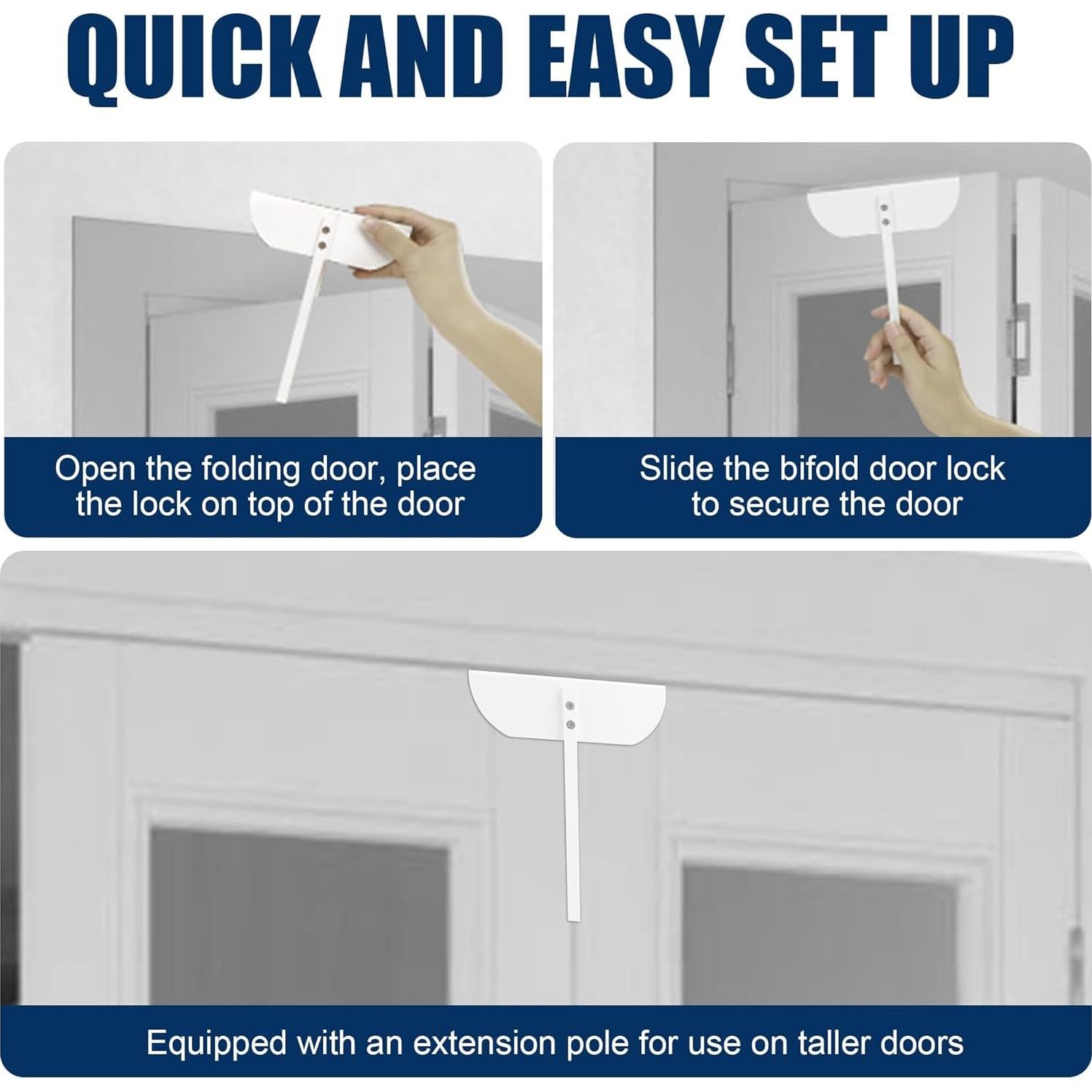 Cerradura Bifold de Seguridad TAMIDN para Puertas Dobles - 1PC