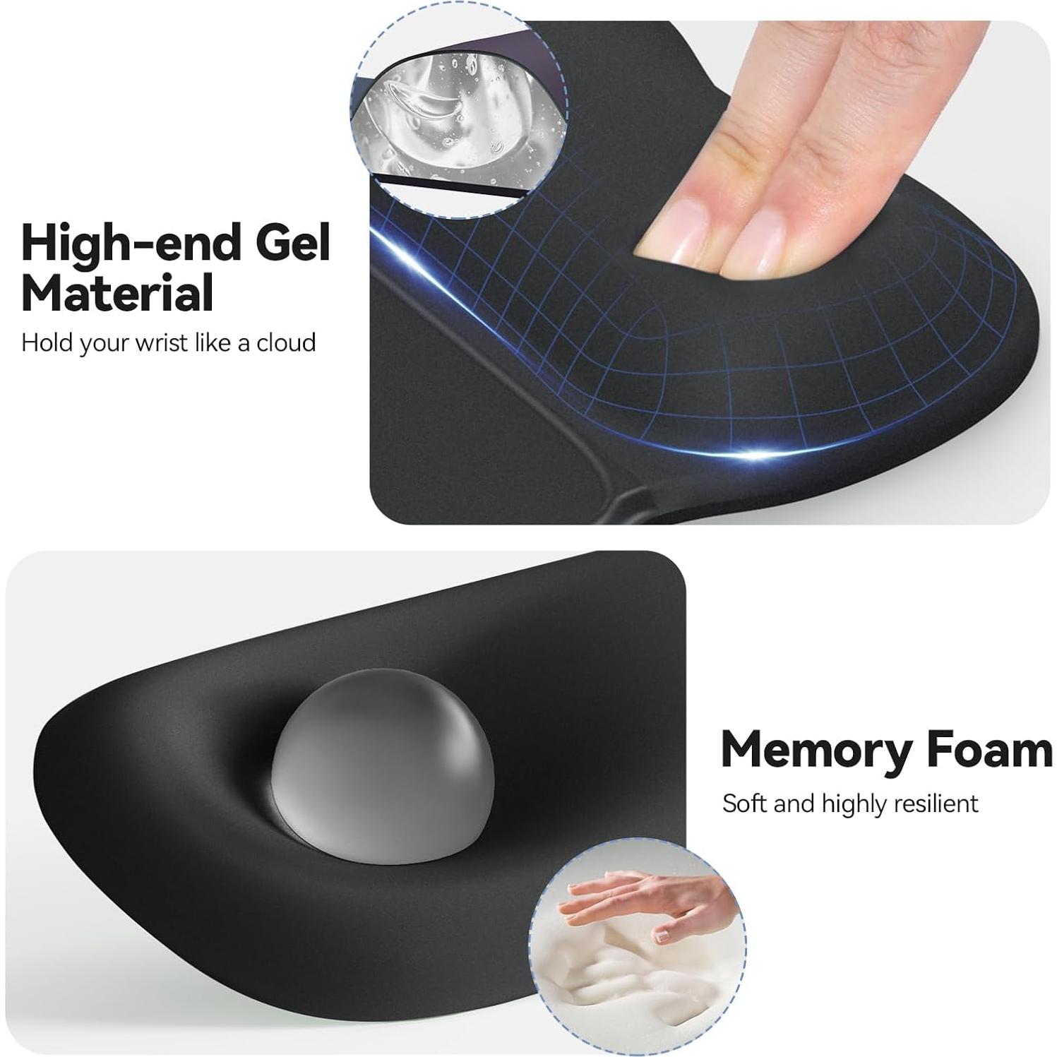 Conjunto de Alfombrilla de Ratón y Teclado TECKNET Negro