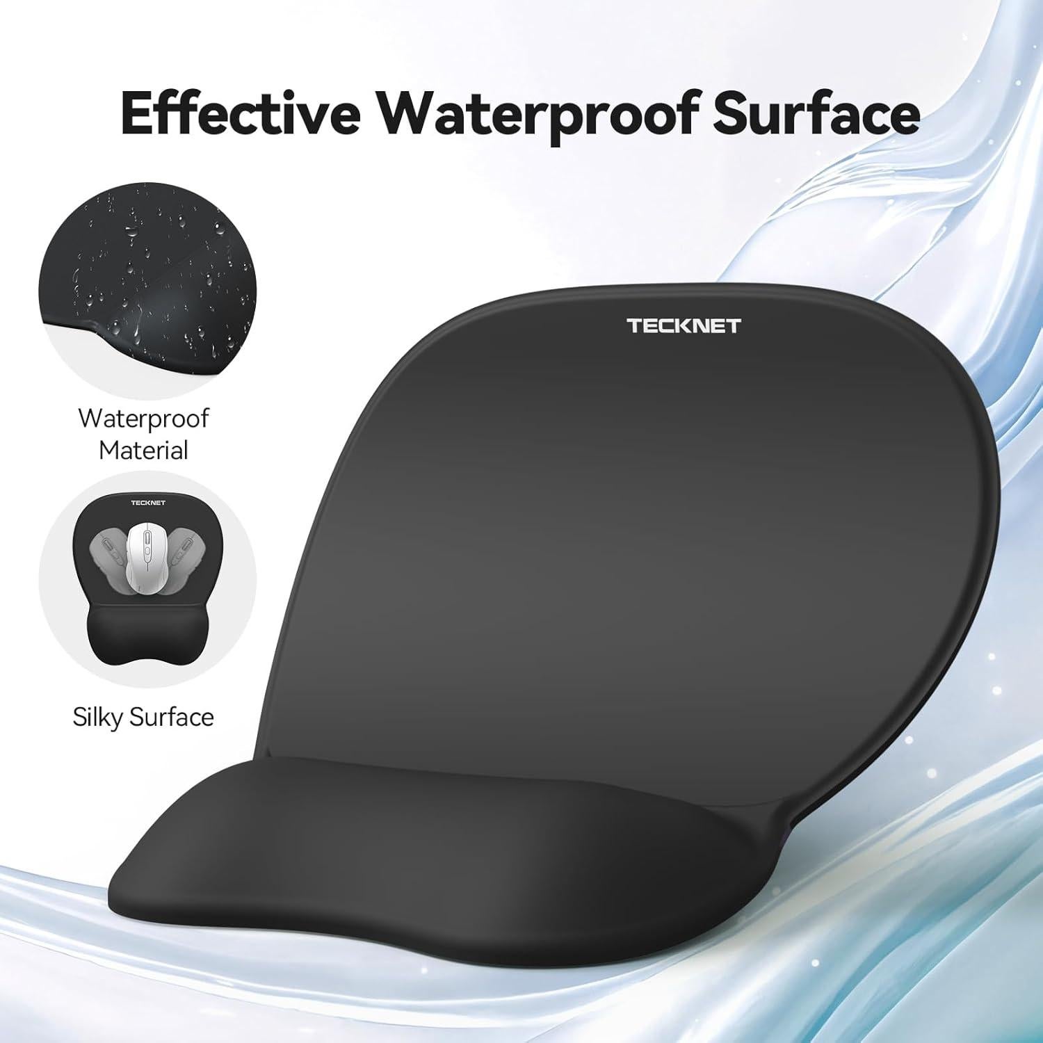 Conjunto de Alfombrilla de Ratón y Teclado TECKNET Negro