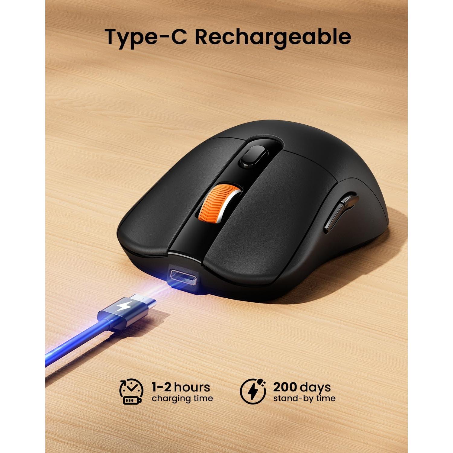 Ratón Inalámbrico Bluetooth ProtoArc EM15 Recargable Negro