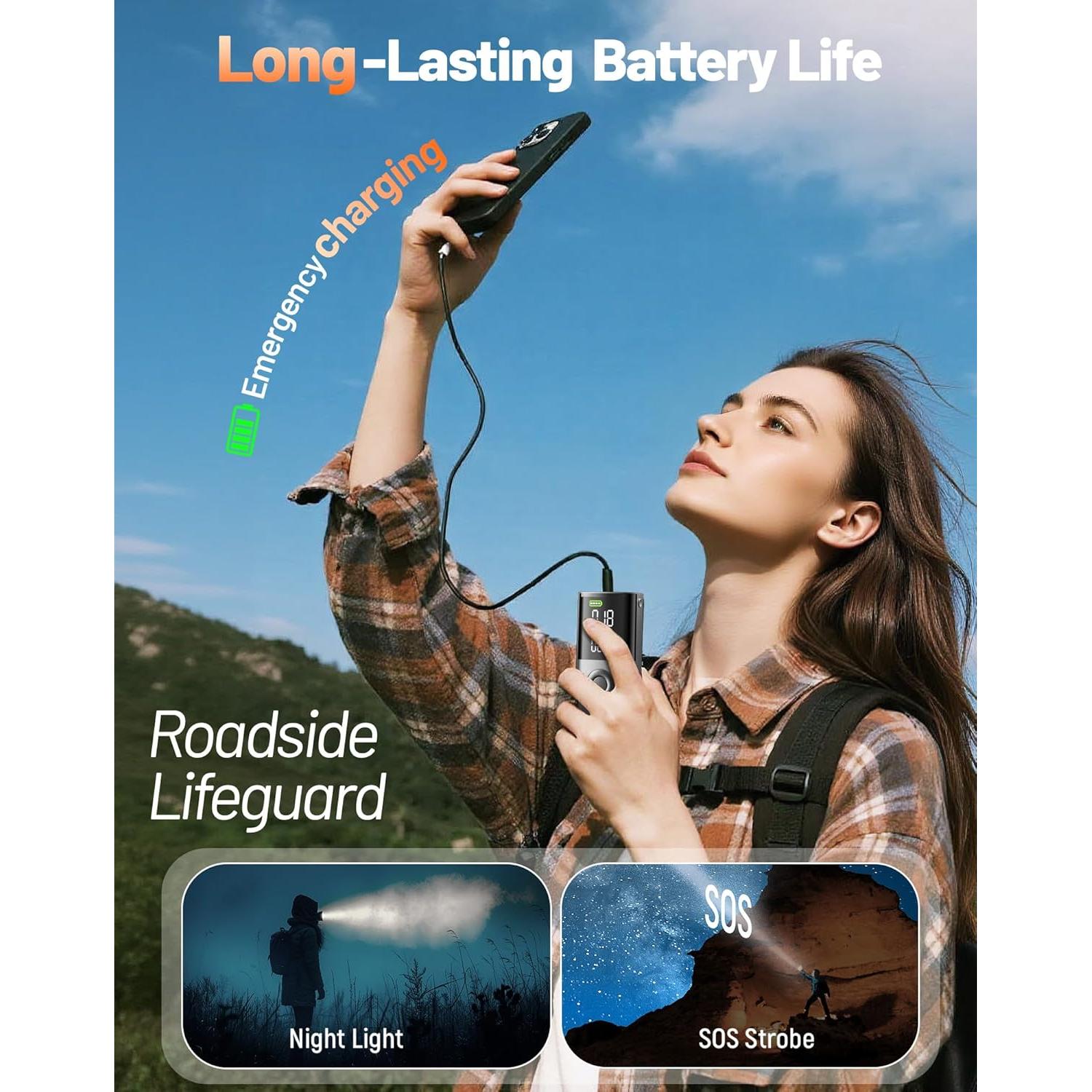 Compresor de Aire Portátil XMUNIHA HX02 150 PSI Inalámbrico